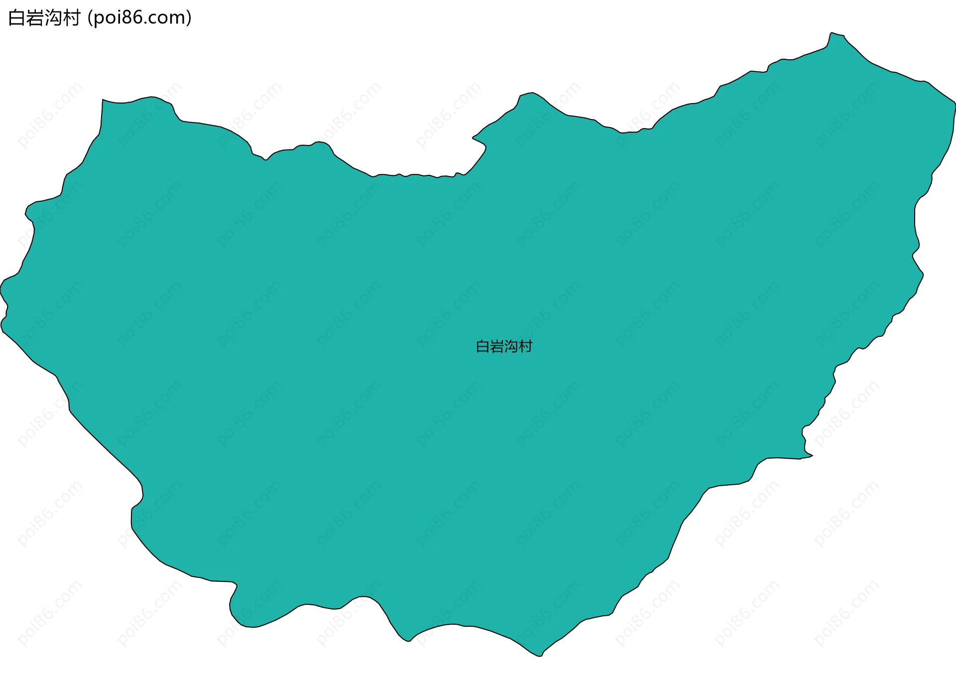 白岩沟村边界地图