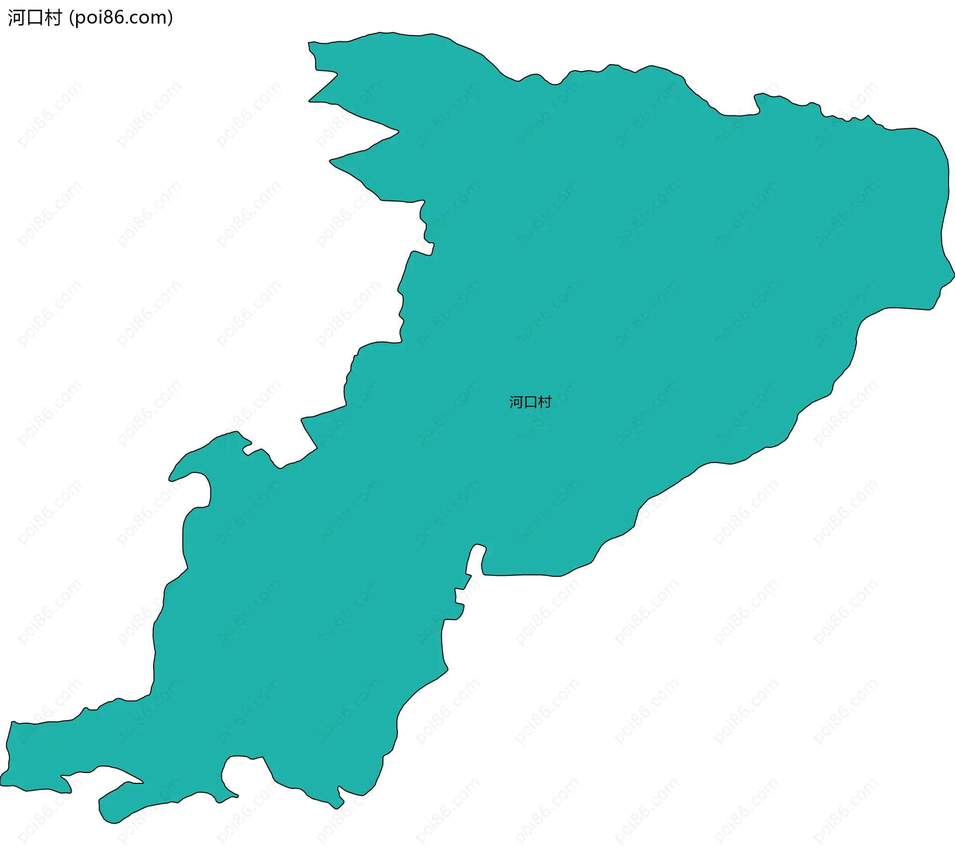 河口村边界地图