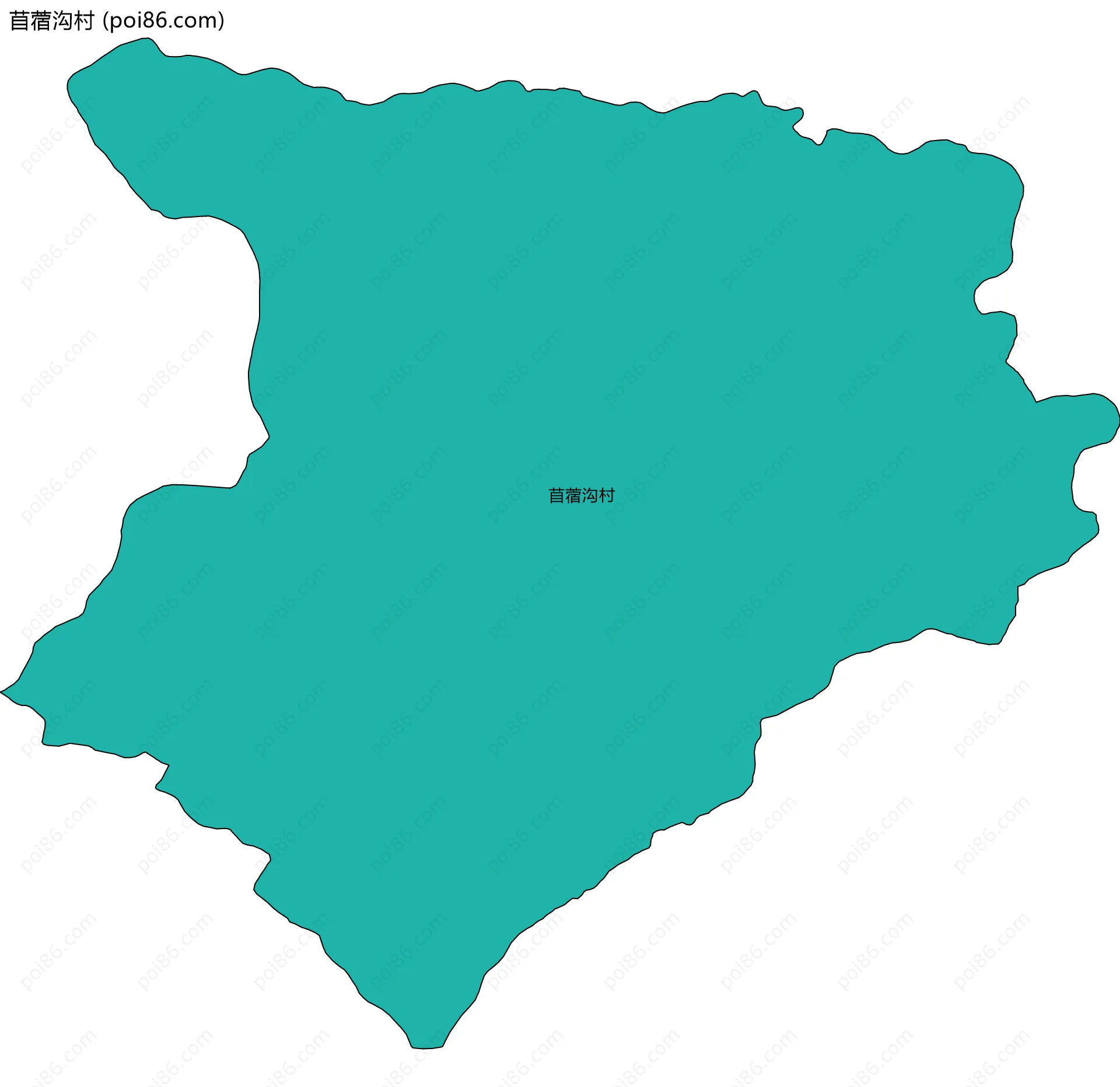 苜蓿沟村边界地图