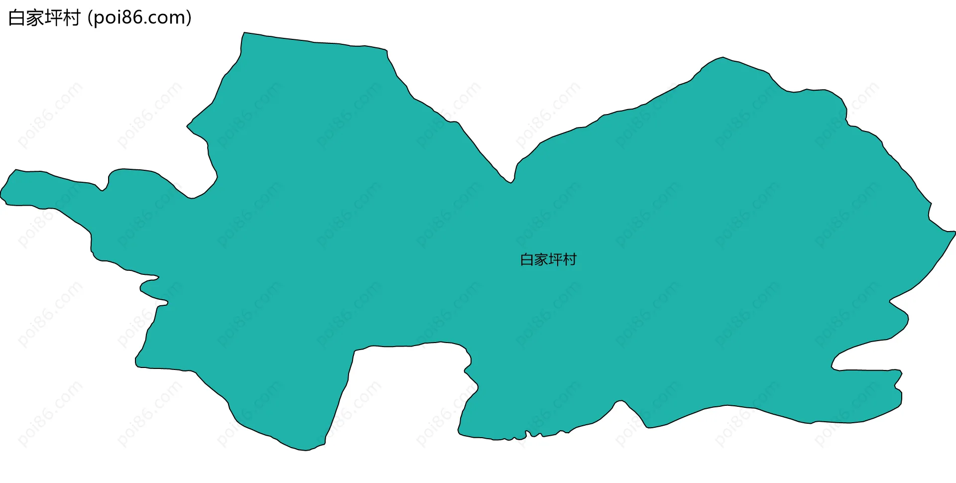 白家坪村边界地图