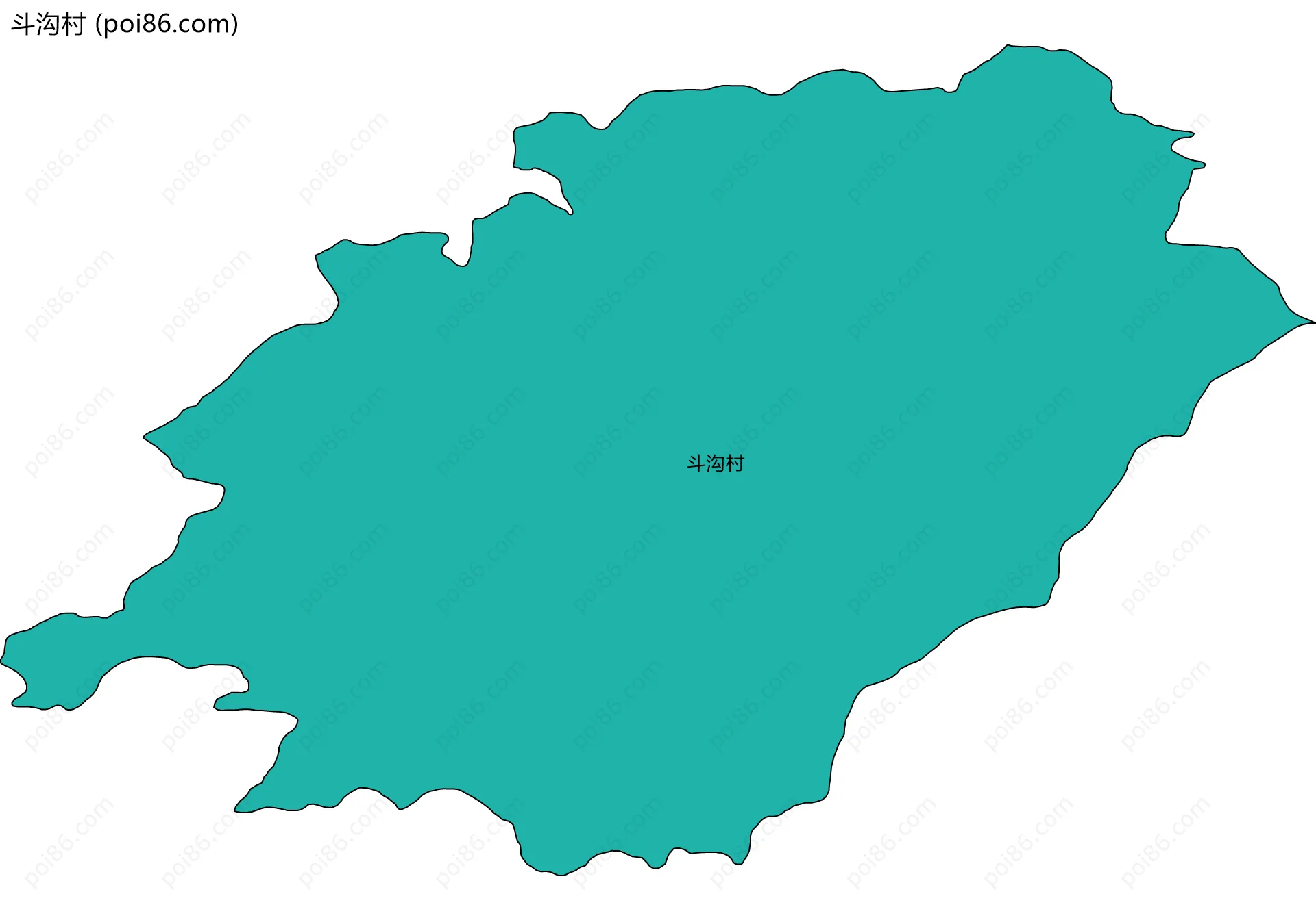 斗沟村边界地图