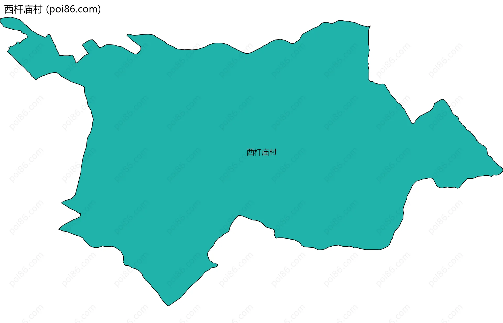 西杆庙村边界地图