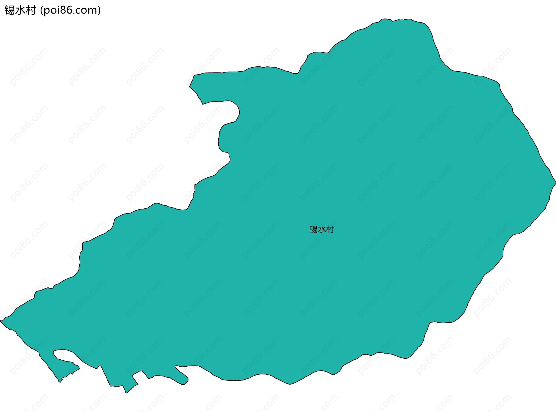 锡水村边界地图