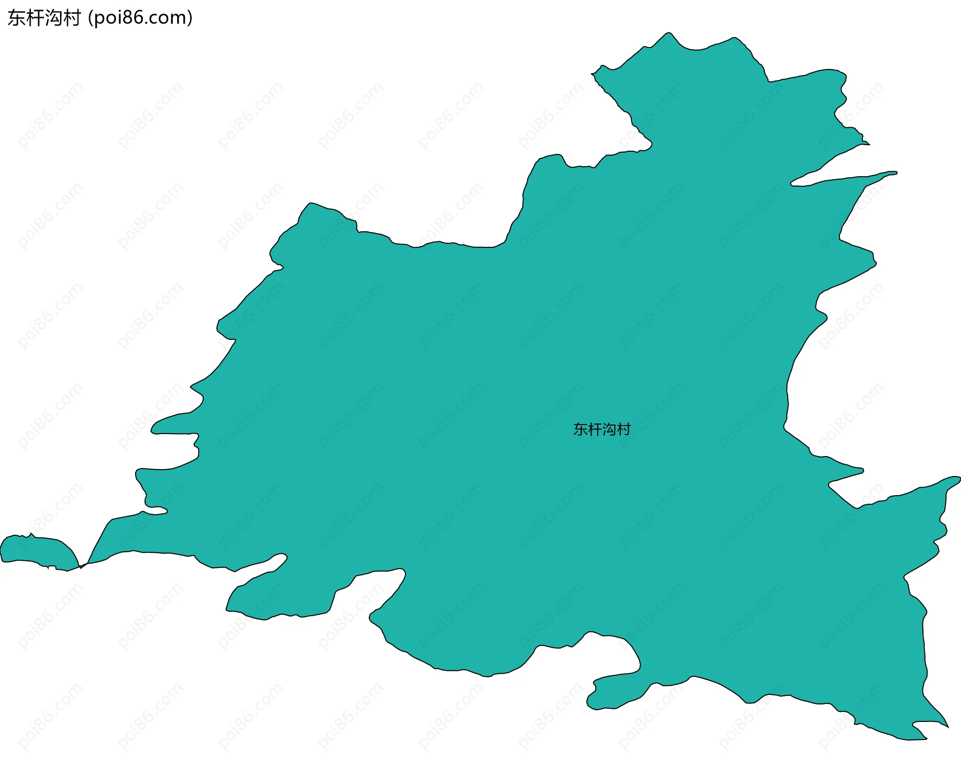 东杆沟村边界地图