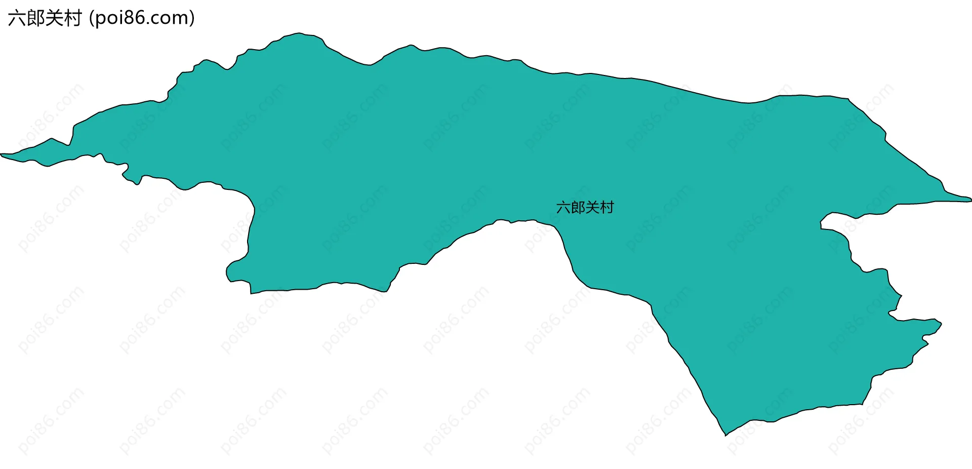 六郎关村边界地图