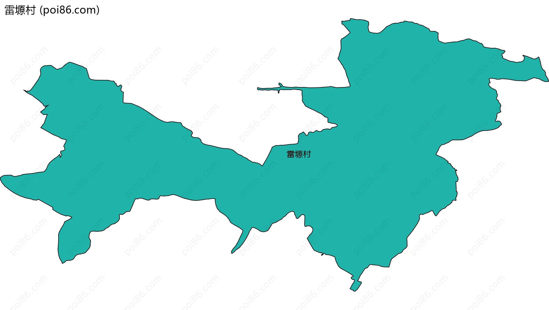 雷塬村边界地图