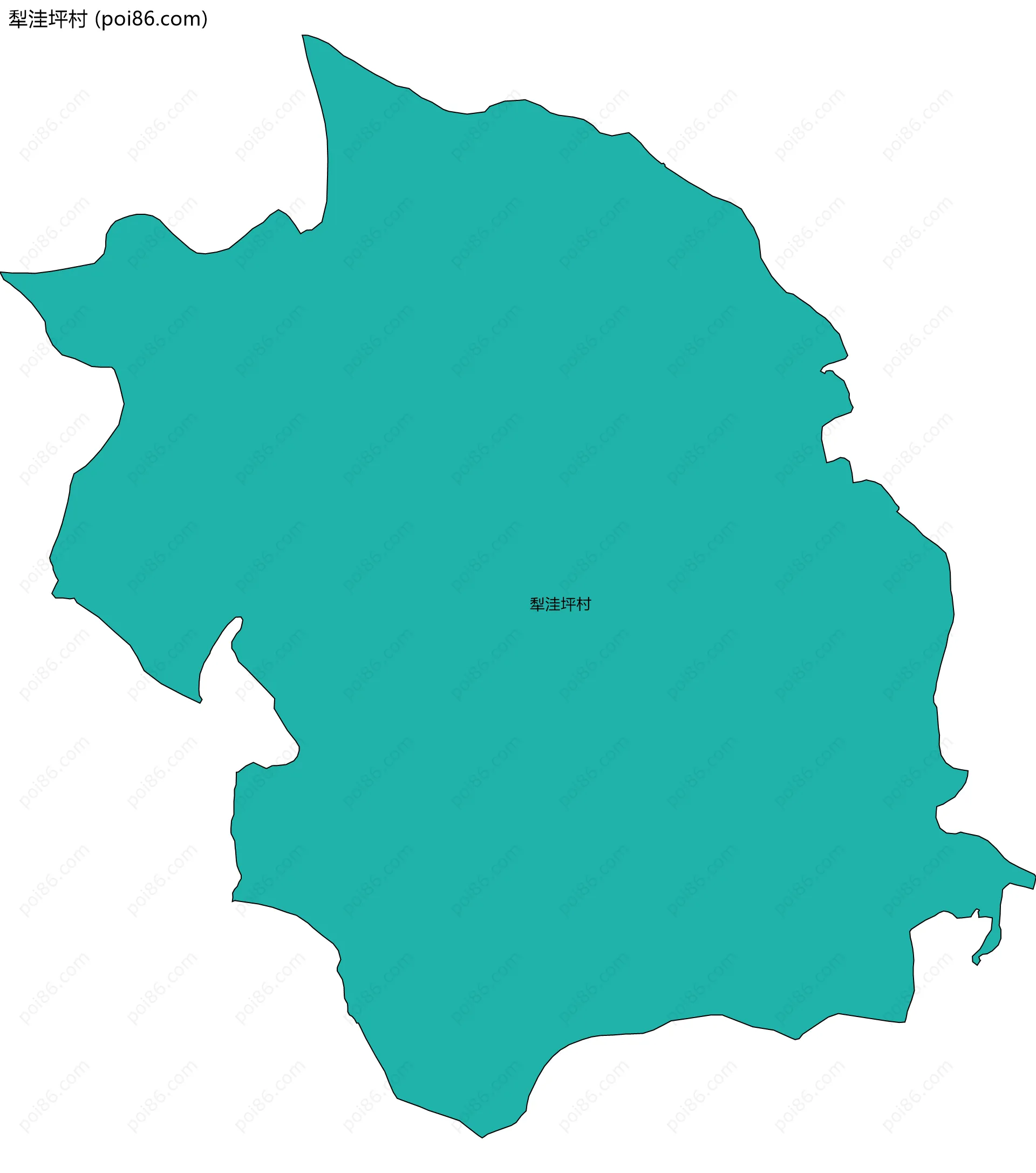 犁洼坪村边界地图