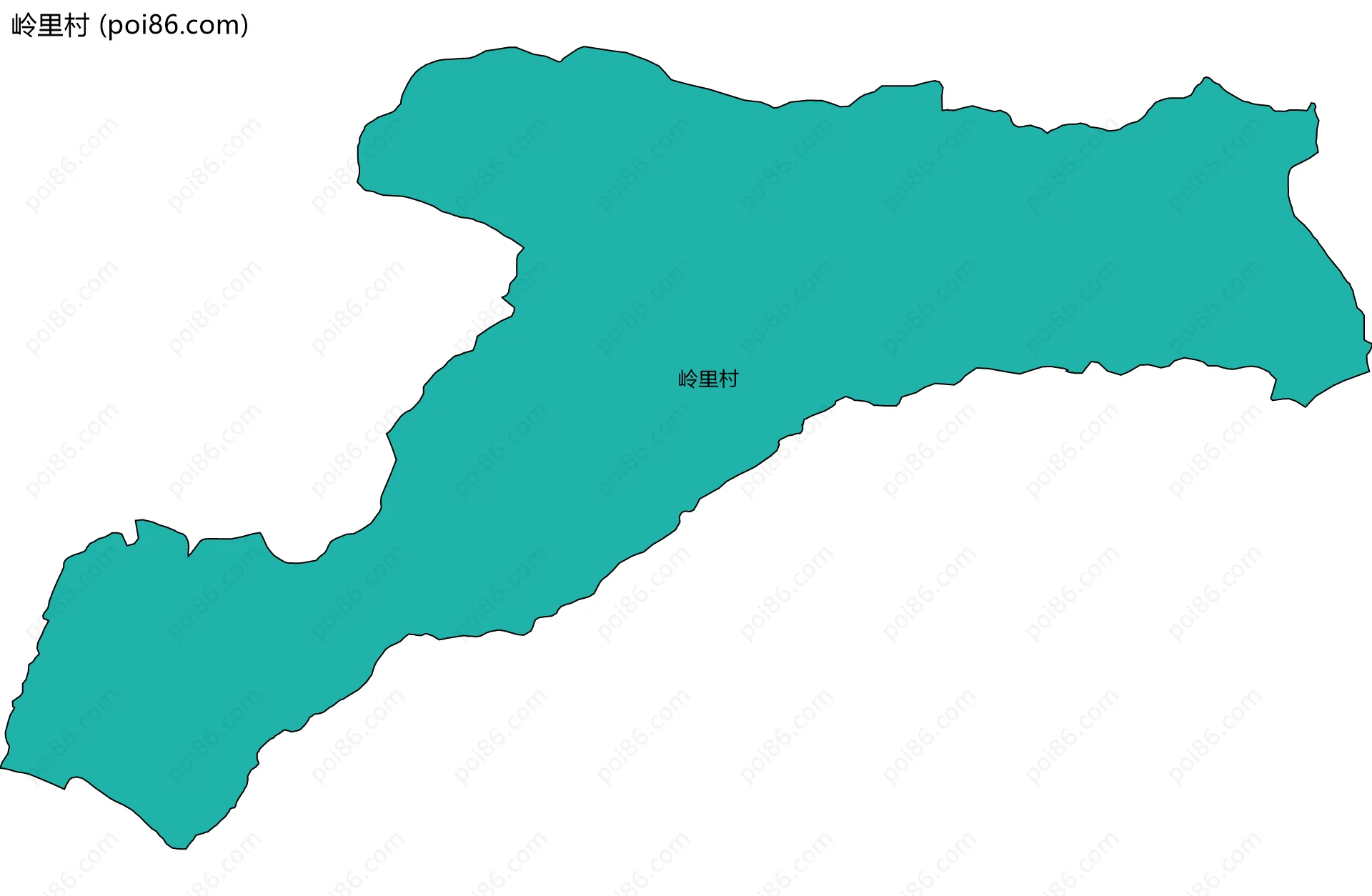 岭里村边界地图