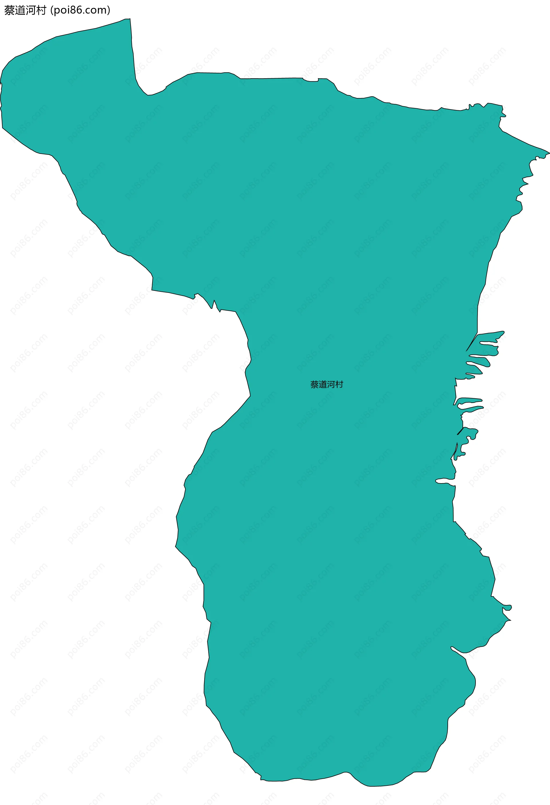 蔡道河村边界地图