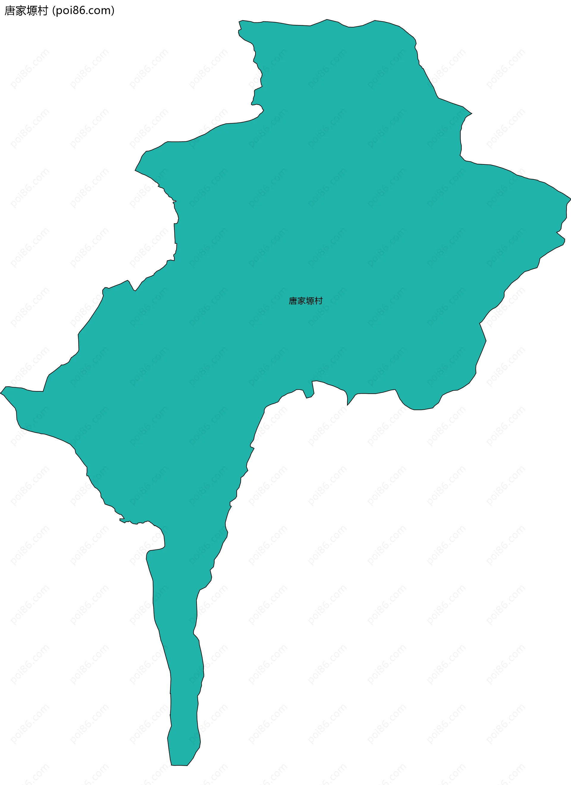 唐家塬村边界地图