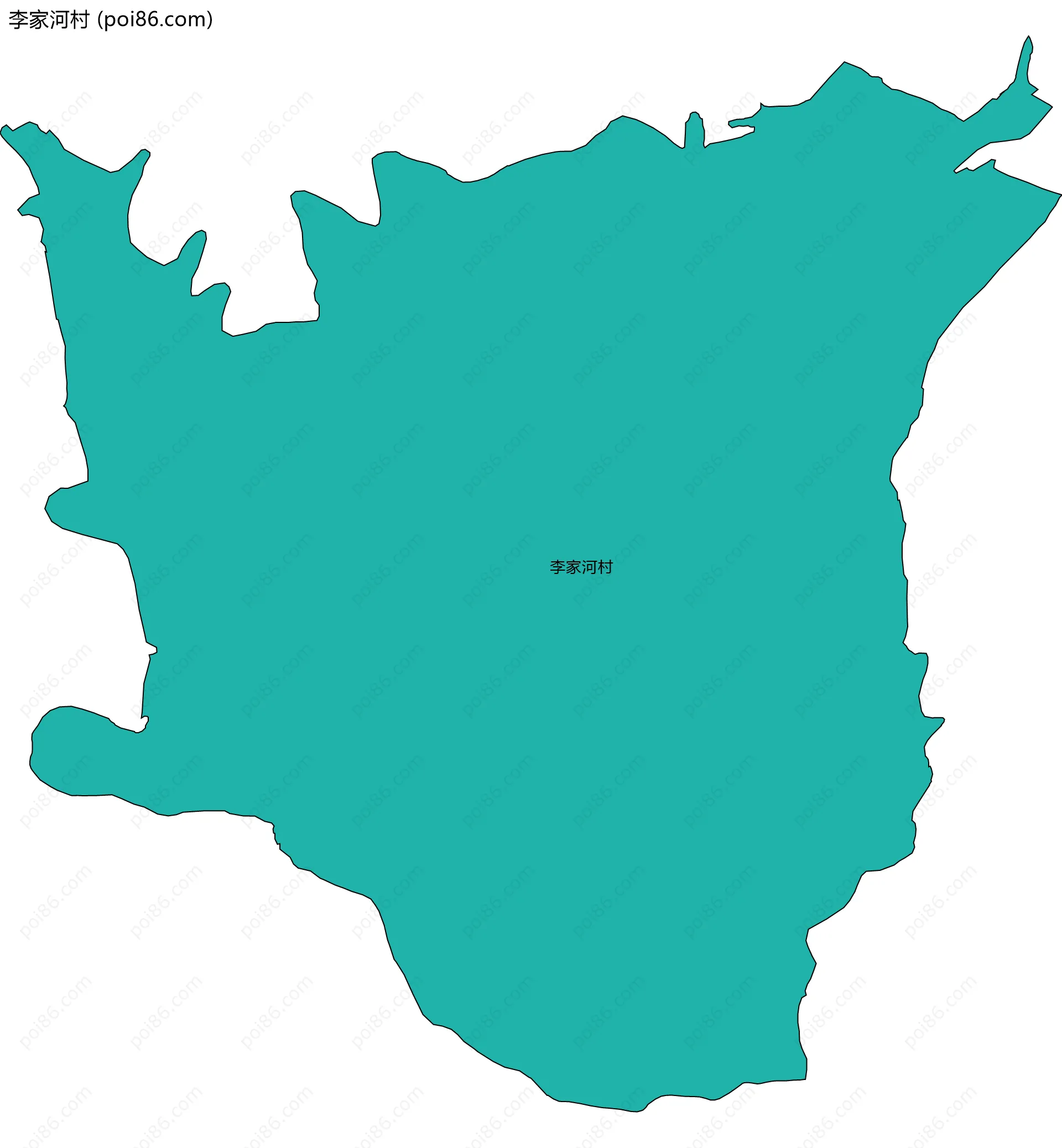 李家河村边界地图