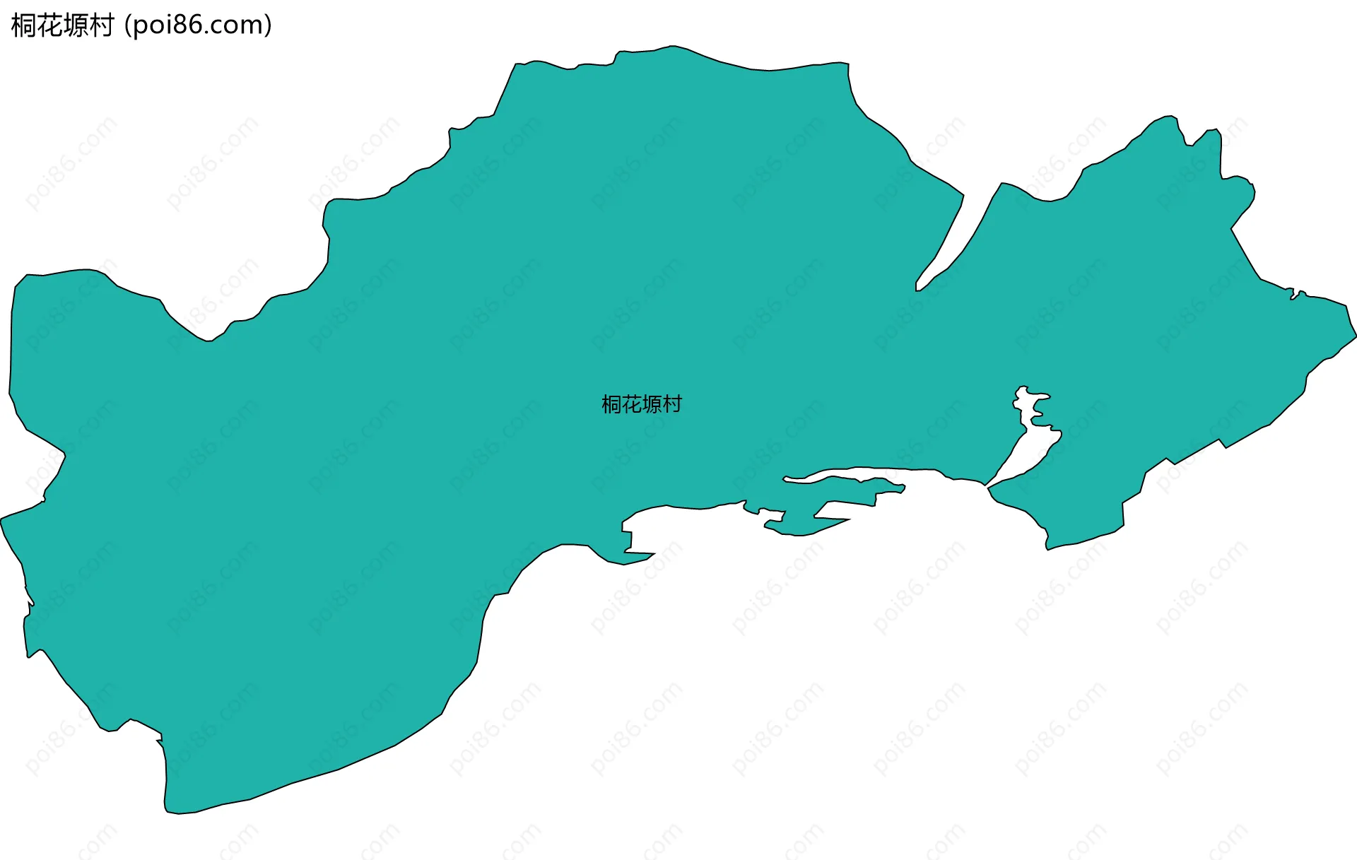 桐花塬村边界地图