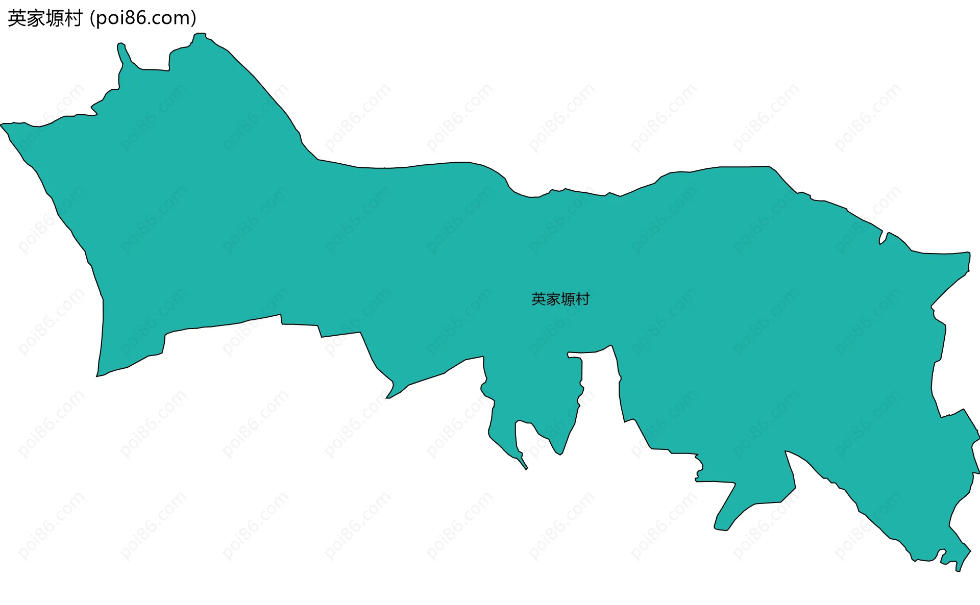 英家塬村边界地图