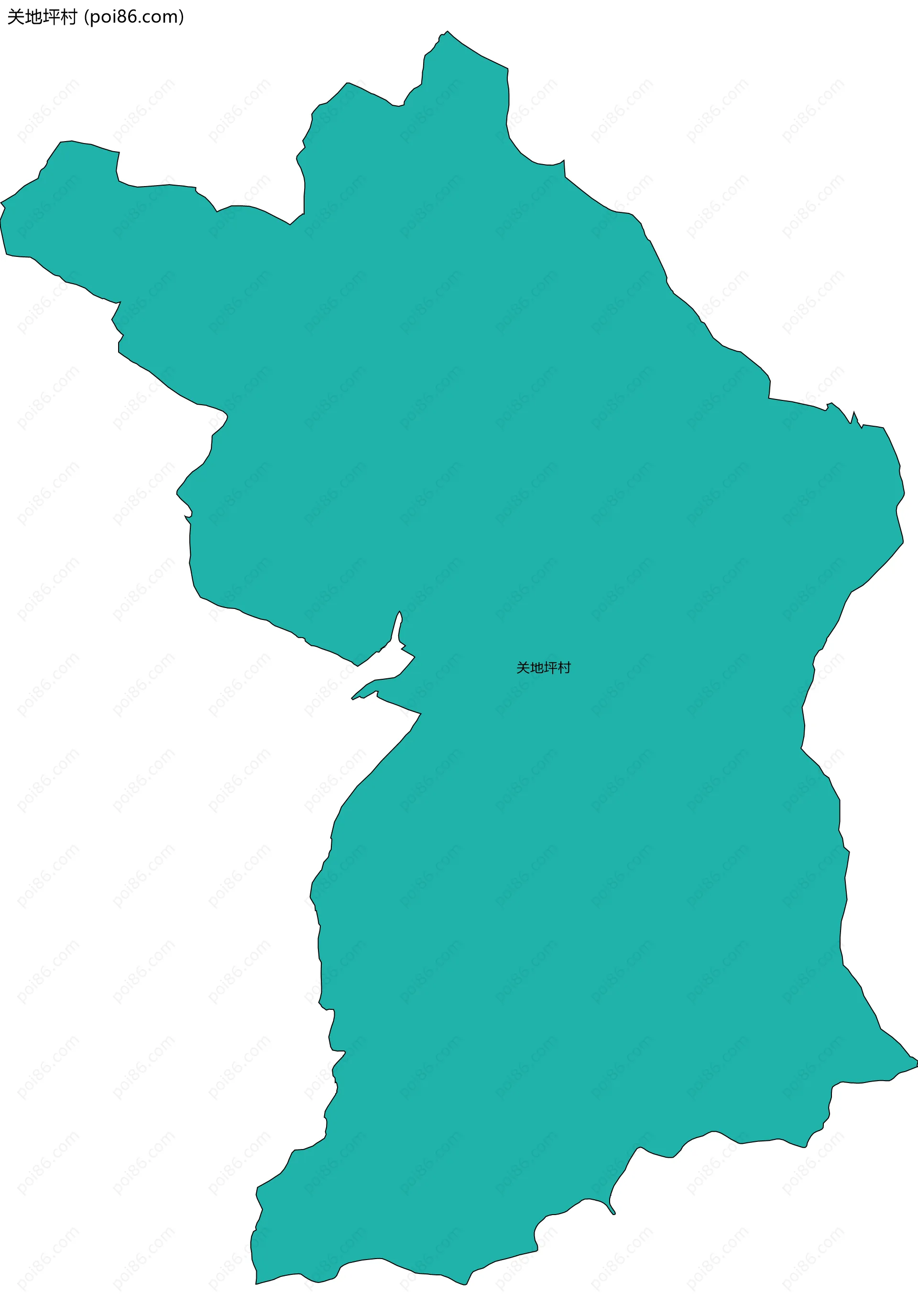 关地坪村边界地图