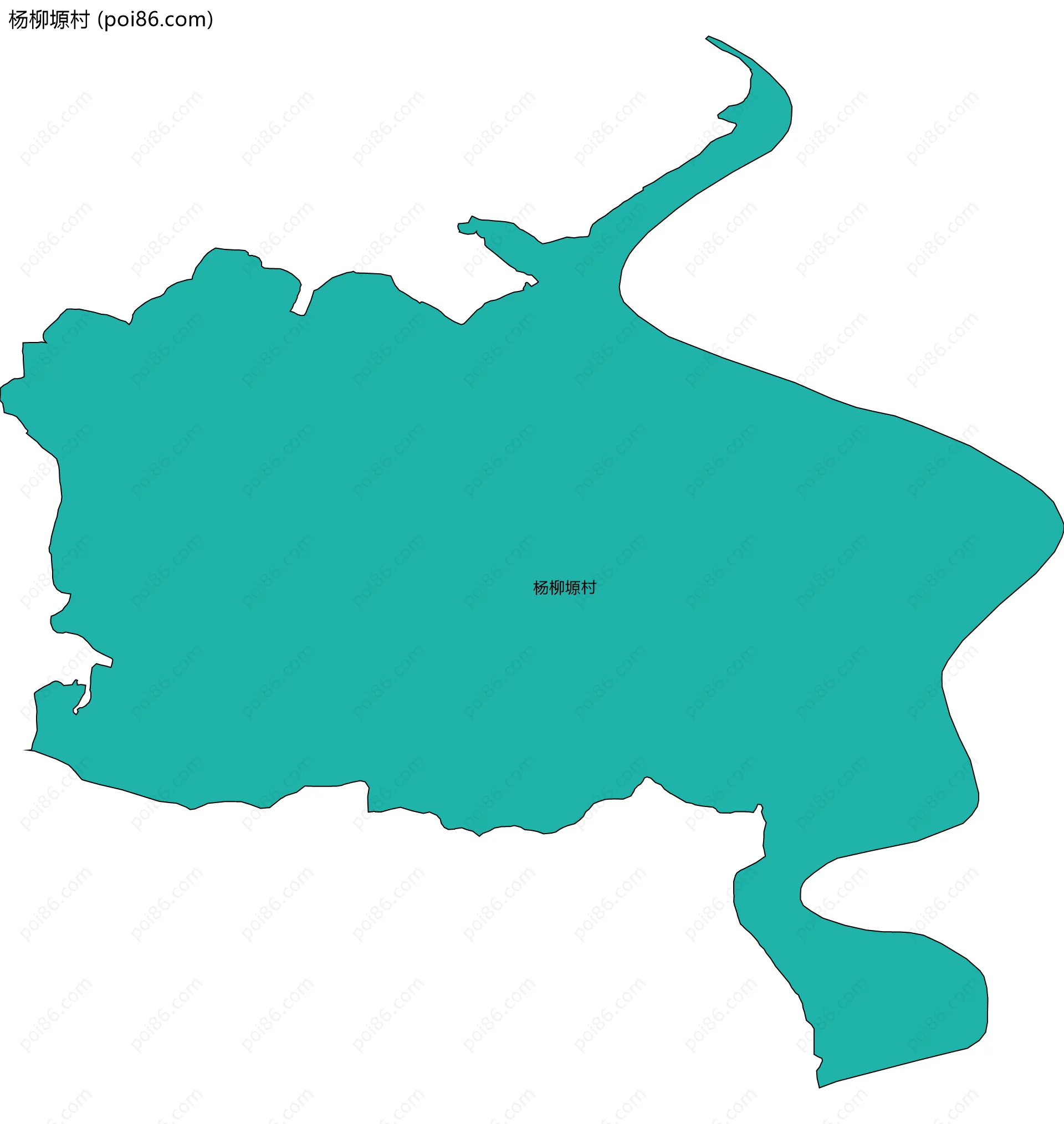 杨柳塬村边界地图