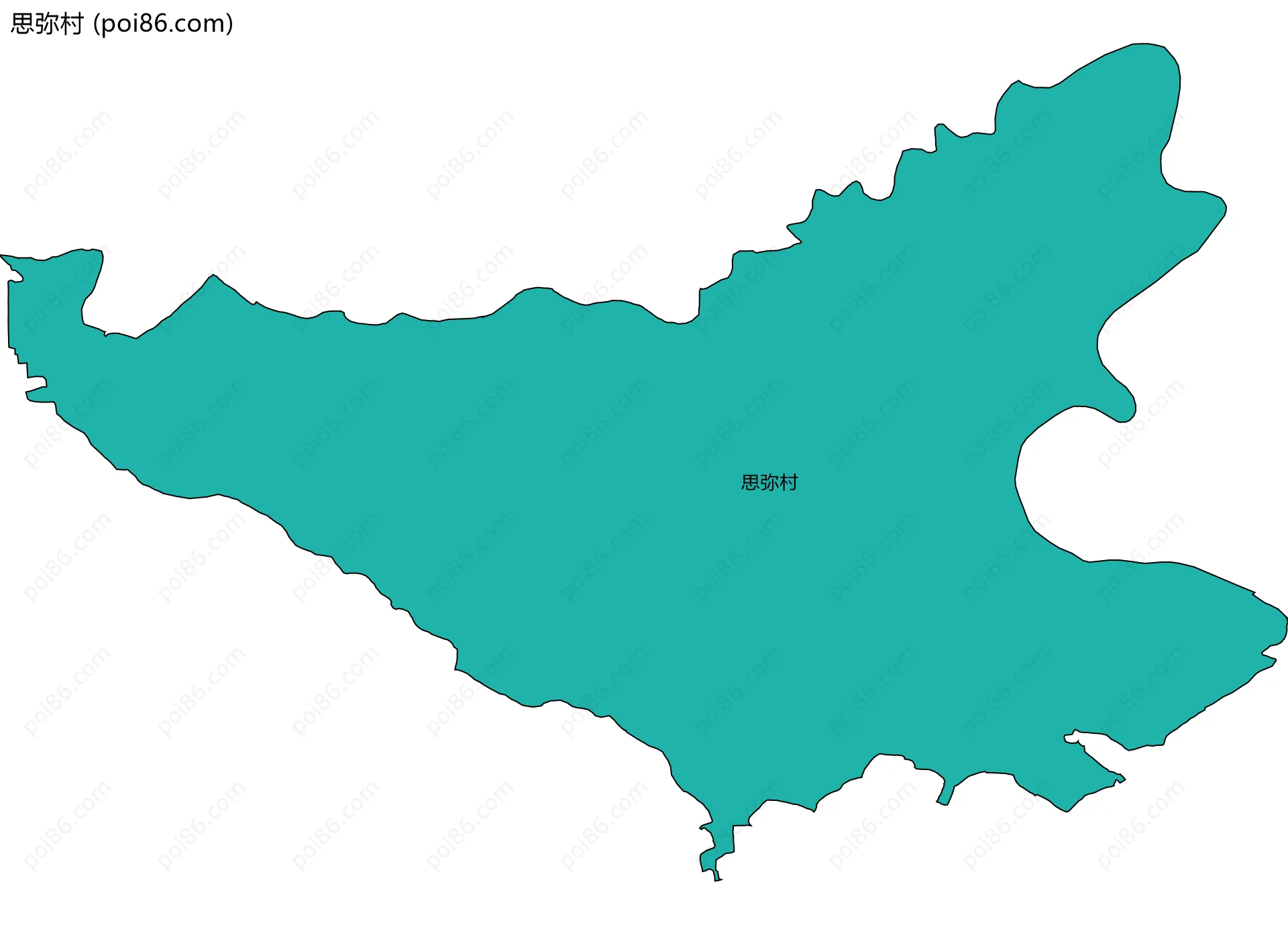 思弥村边界地图