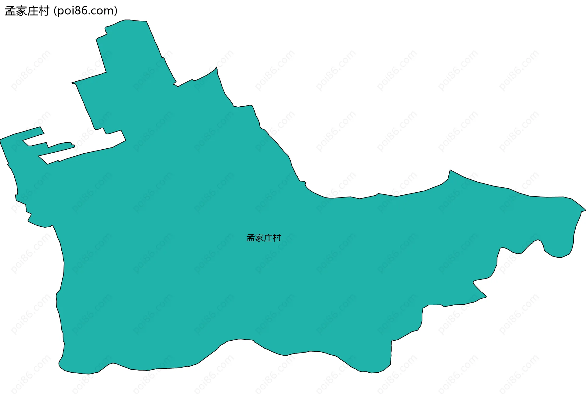 孟家庄村边界地图