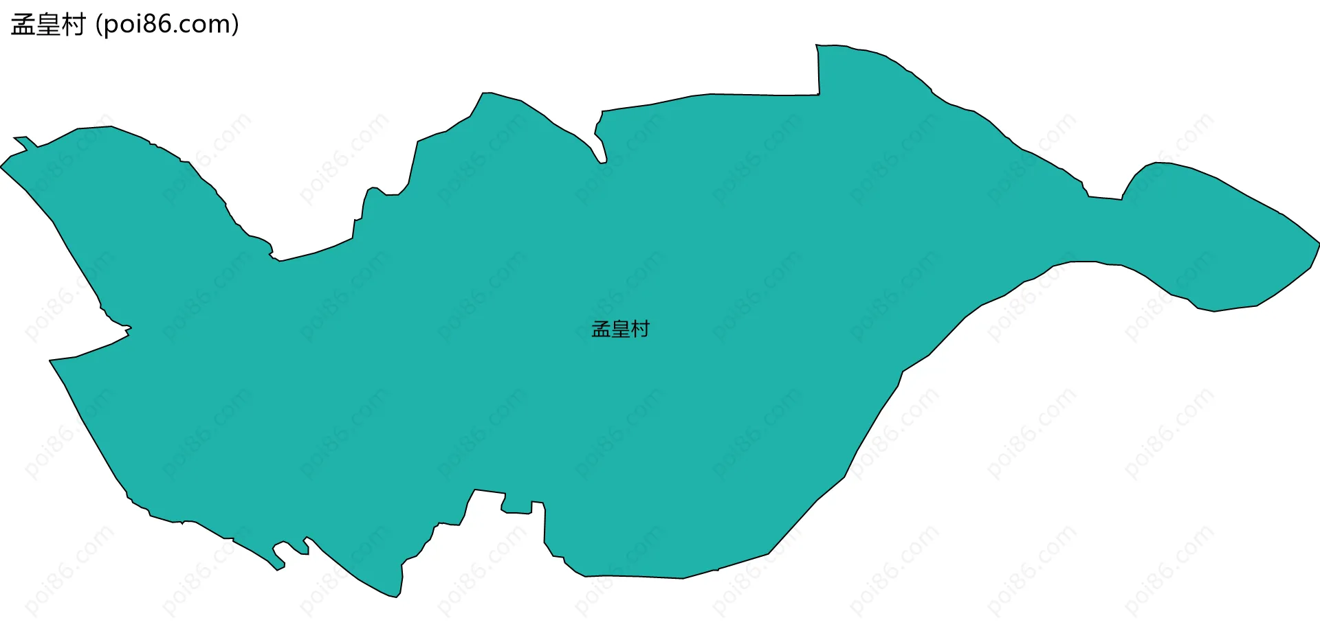 孟皇村边界地图