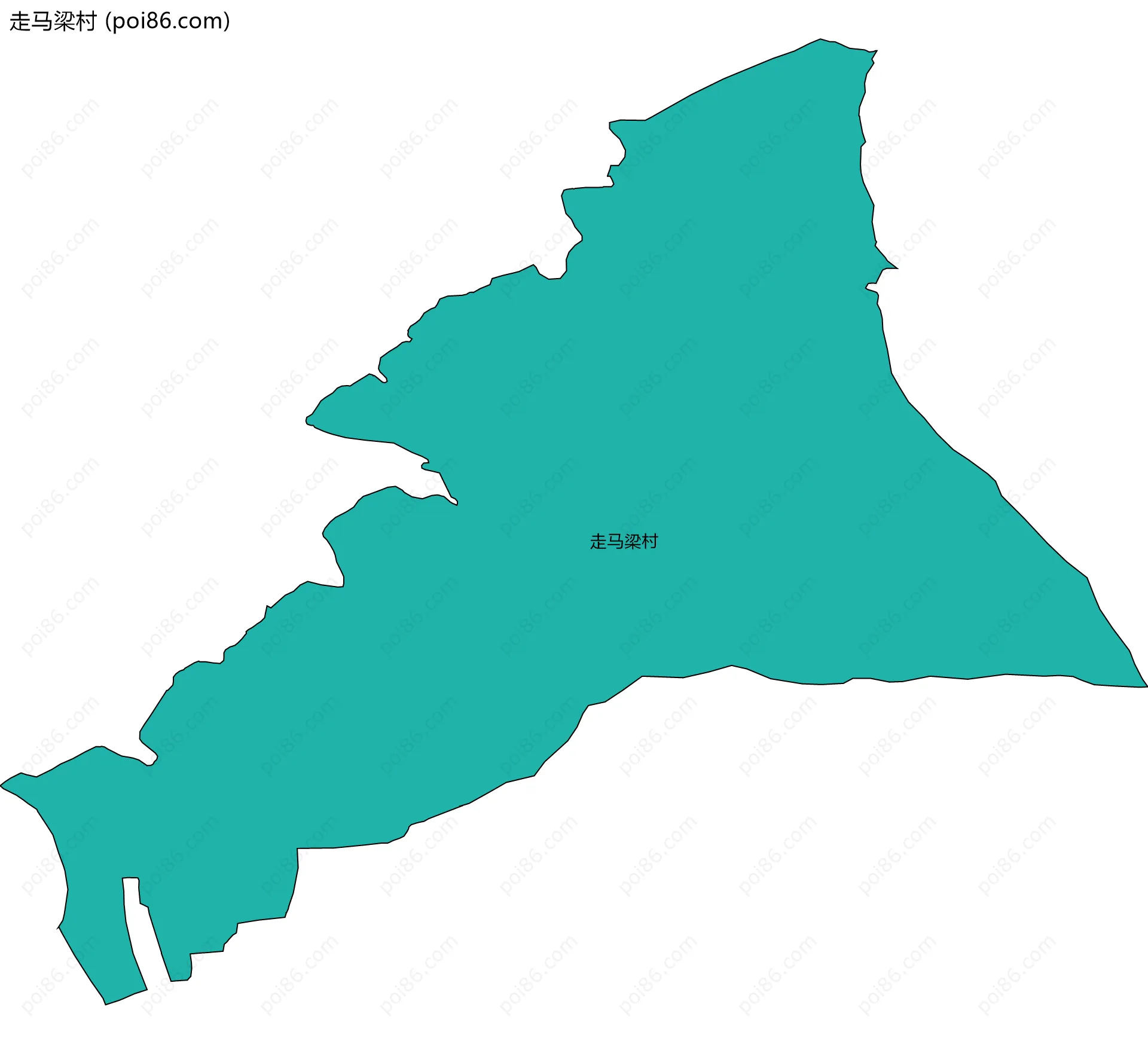 走马梁村边界地图