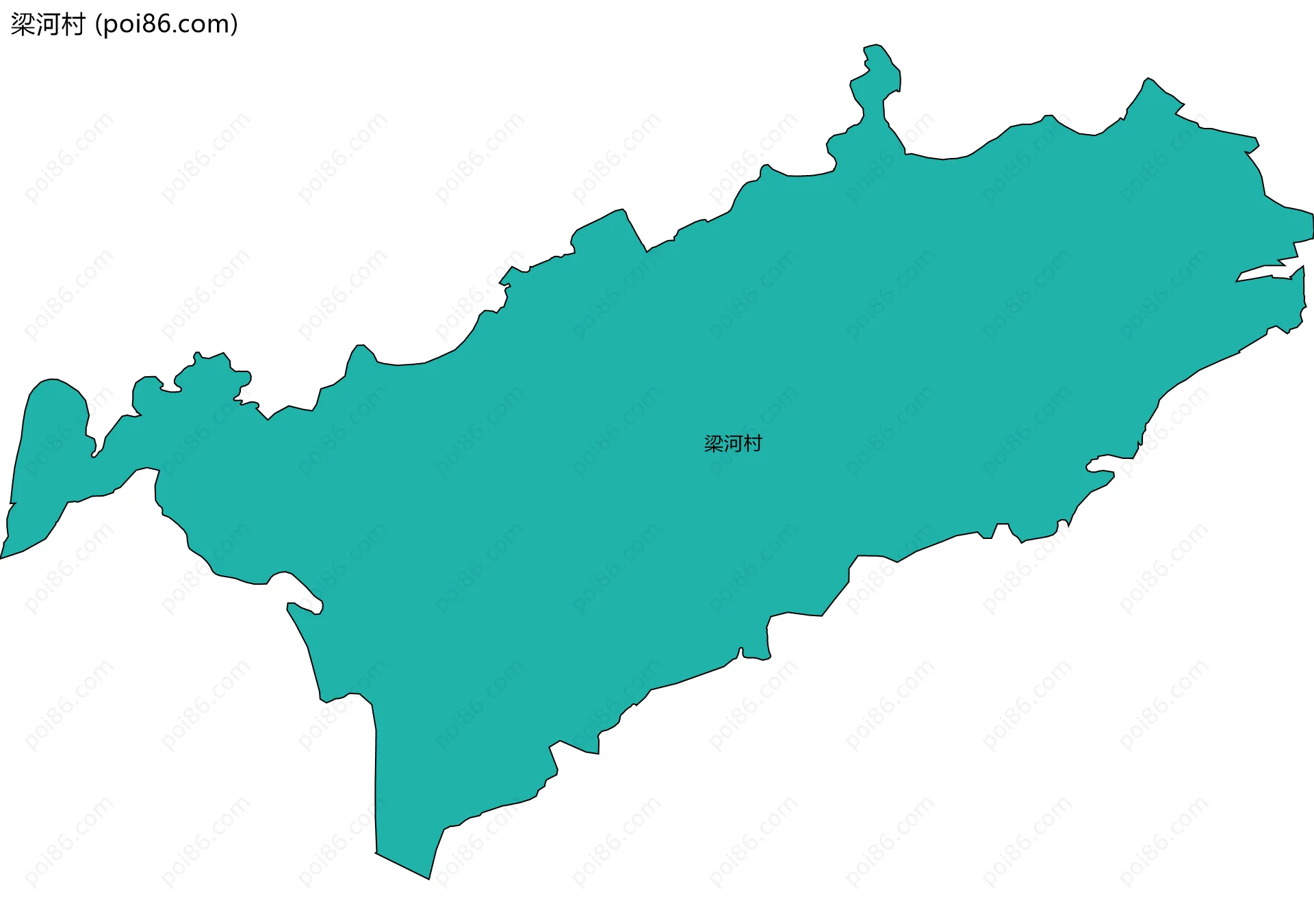 梁河村边界地图