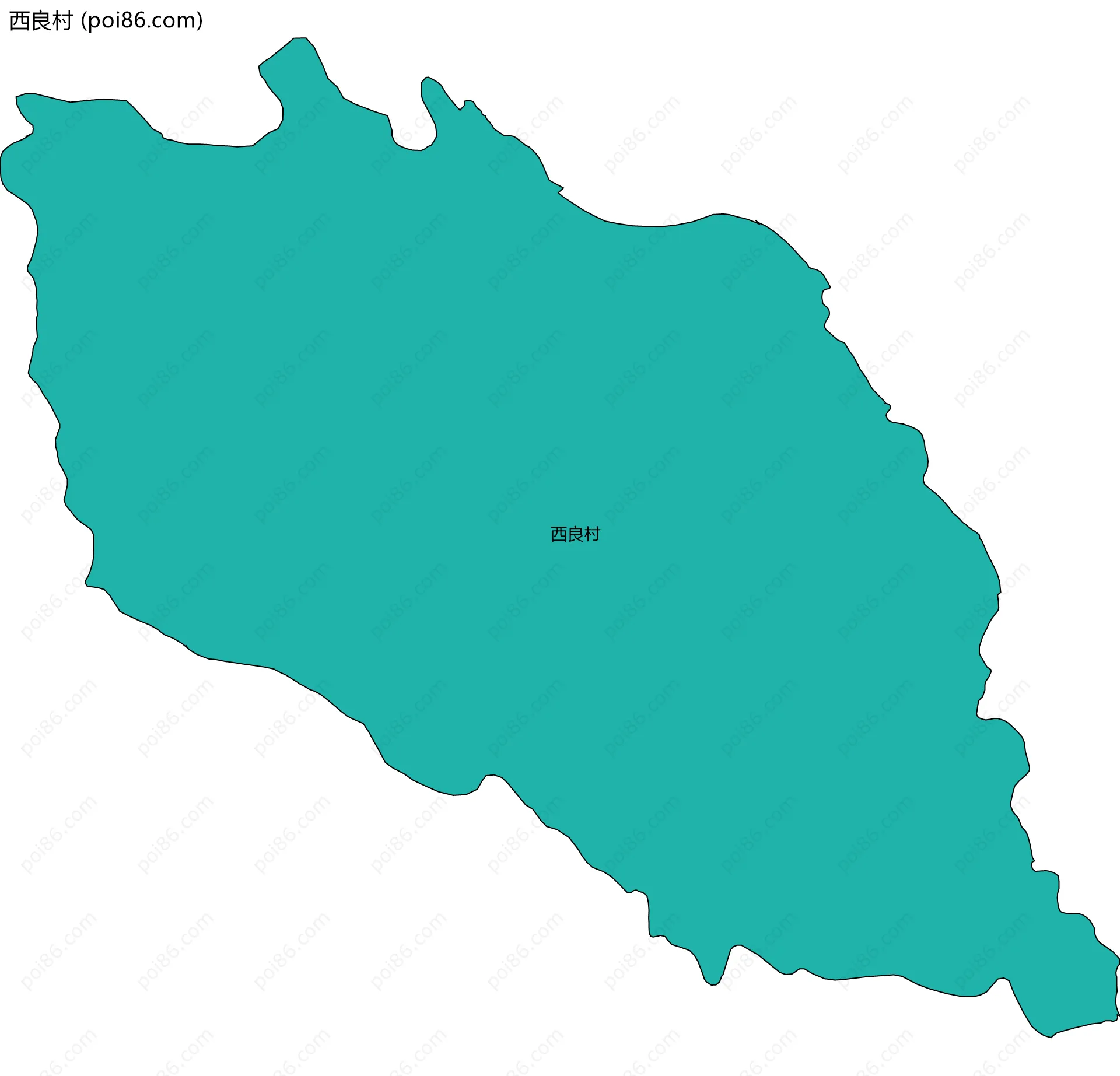 西良村边界地图