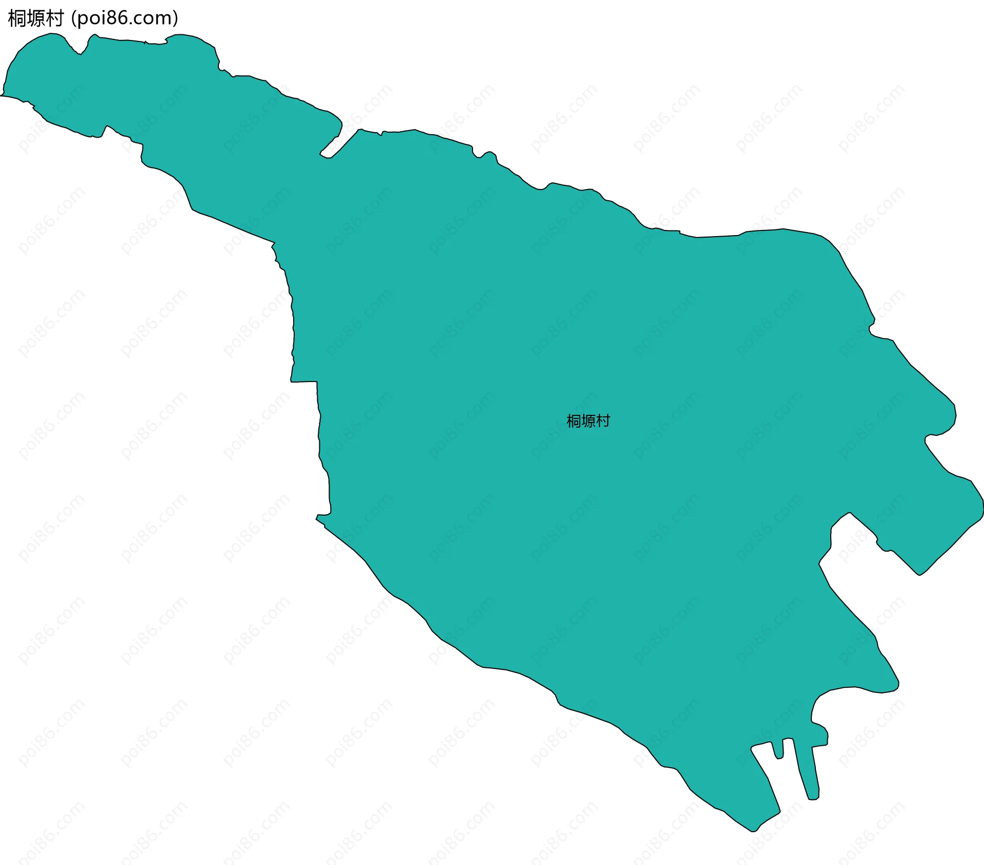 桐塬村边界地图