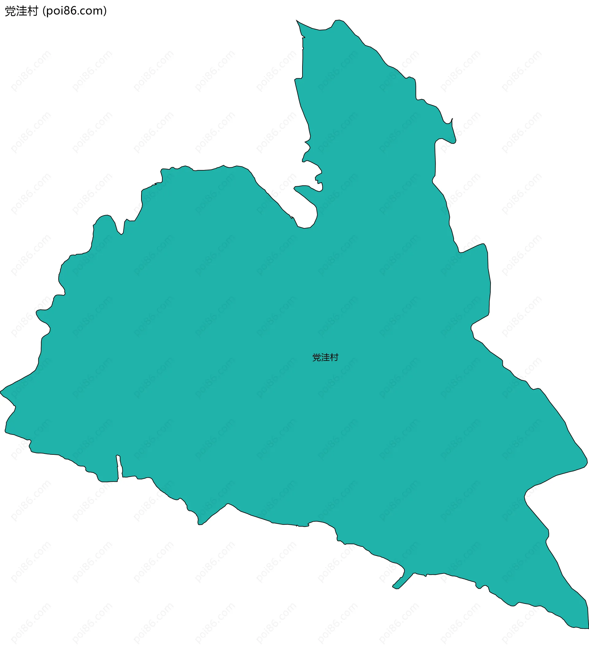 党洼村边界地图