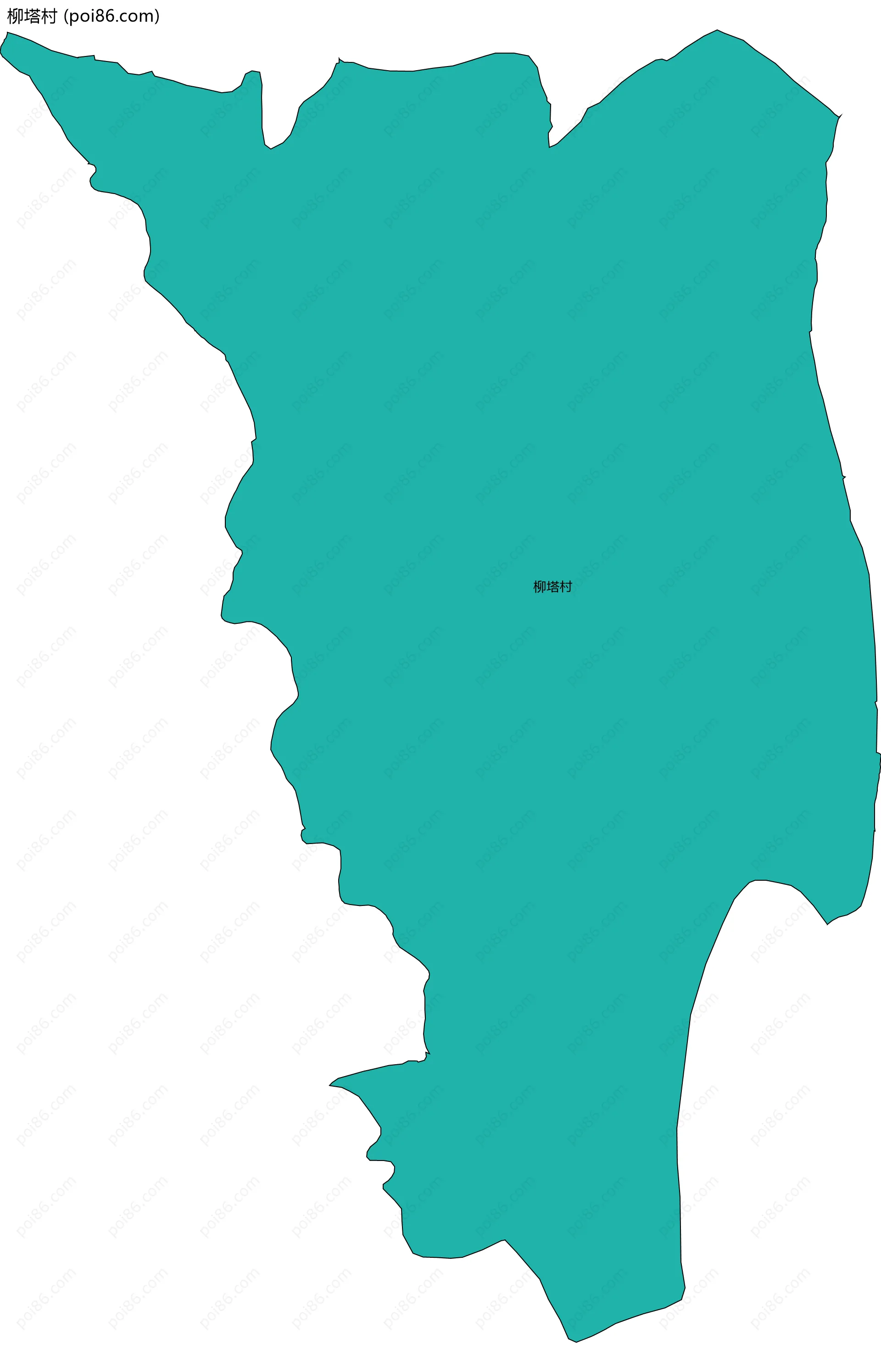 柳塔村边界地图