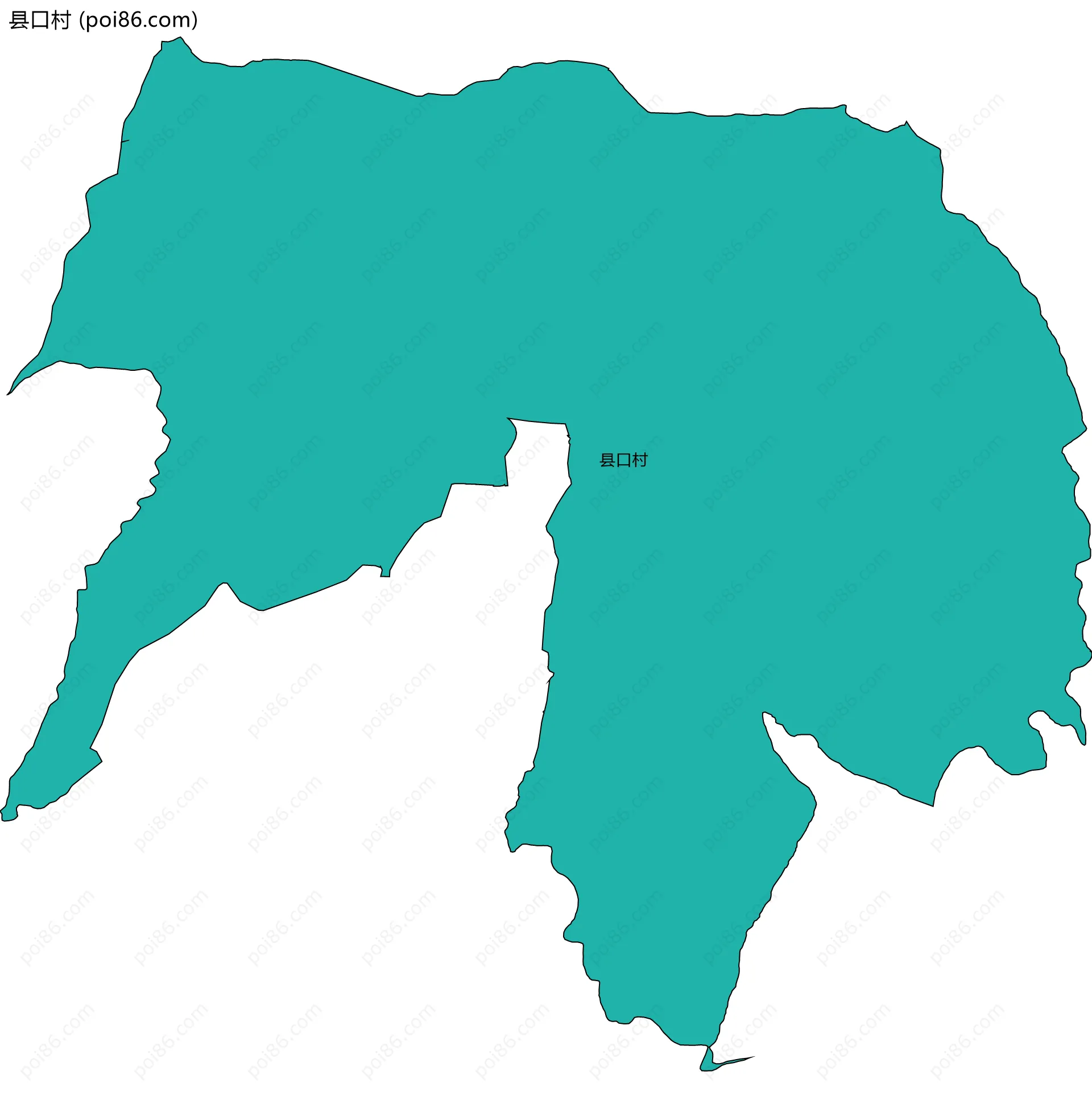 县口村边界地图