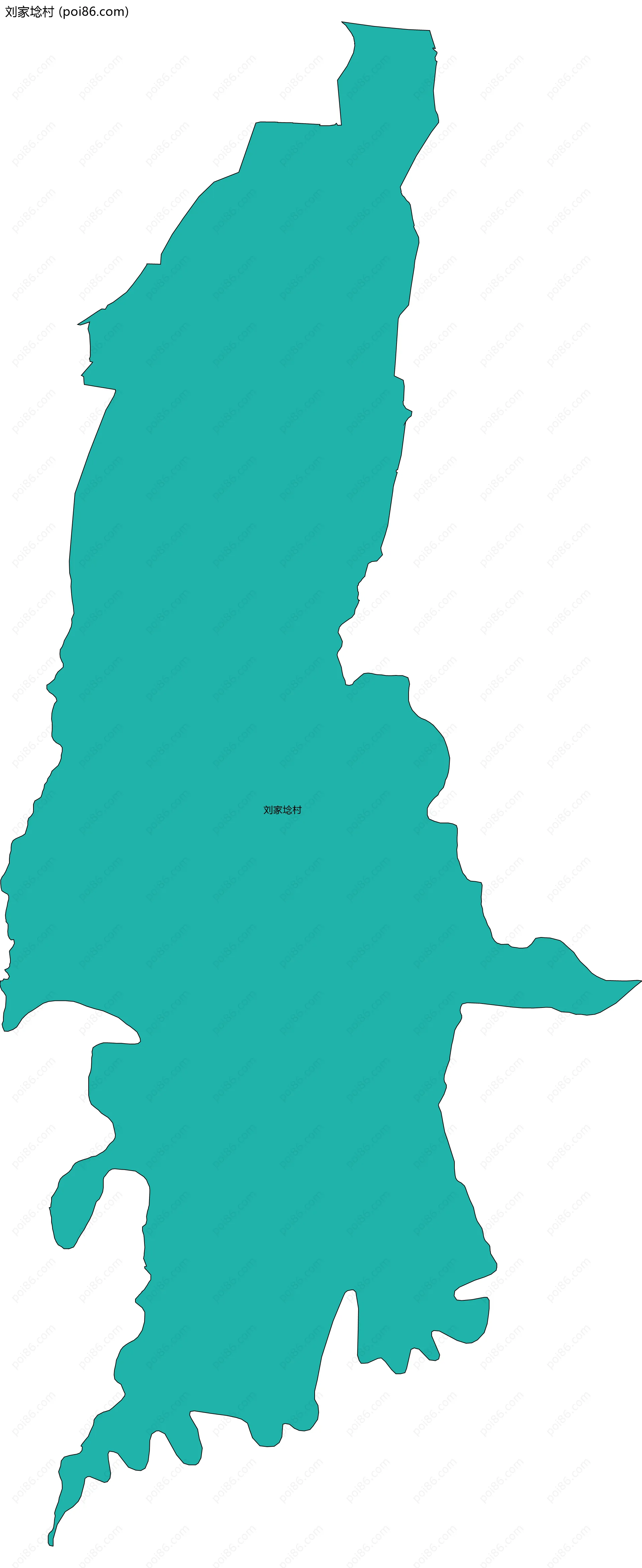 刘家埝村边界地图