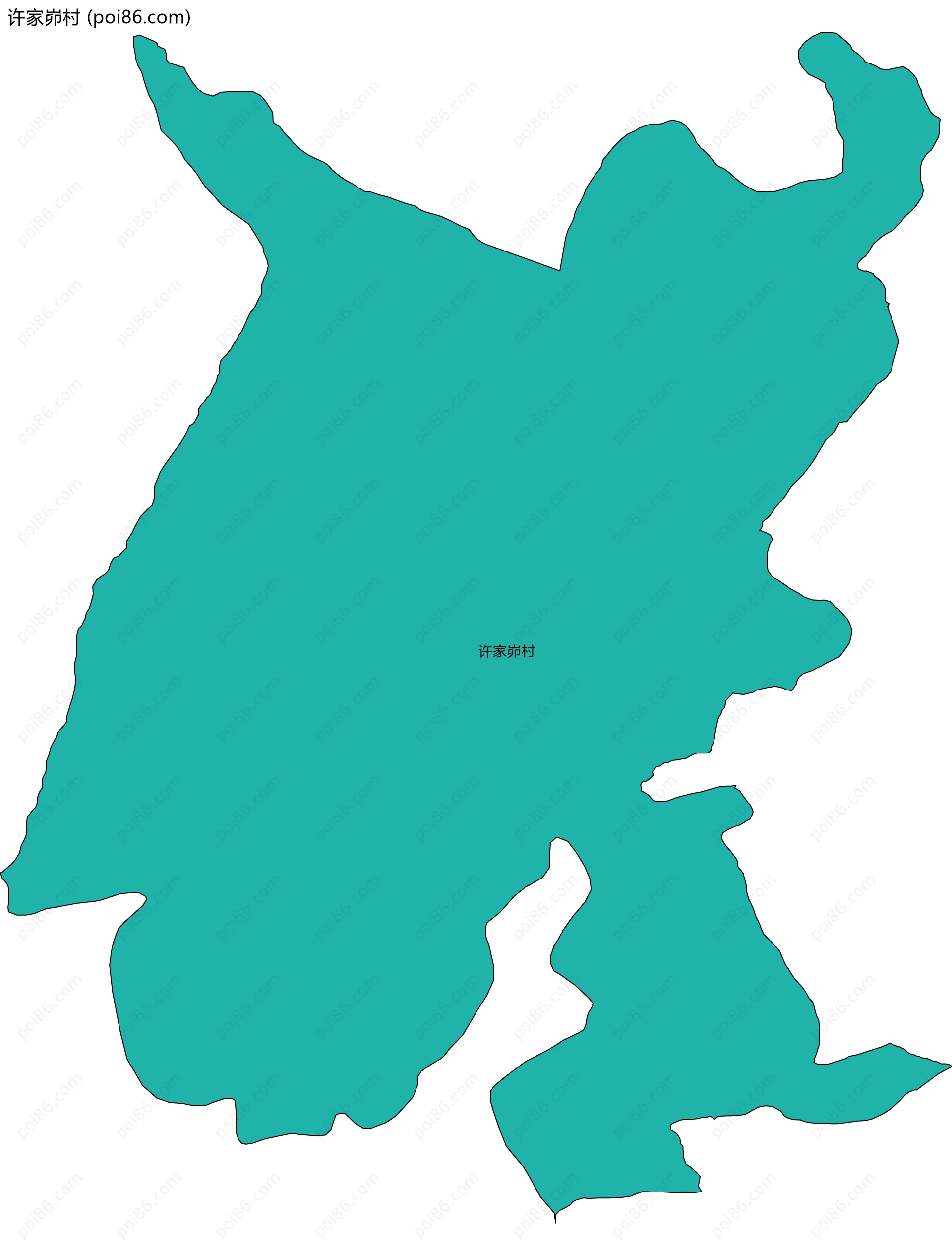 许家峁村边界地图