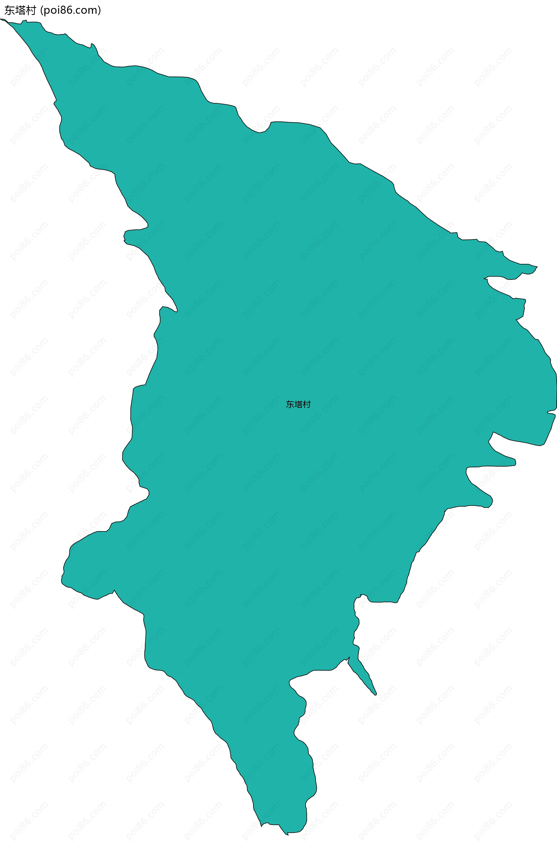 东塔村边界地图