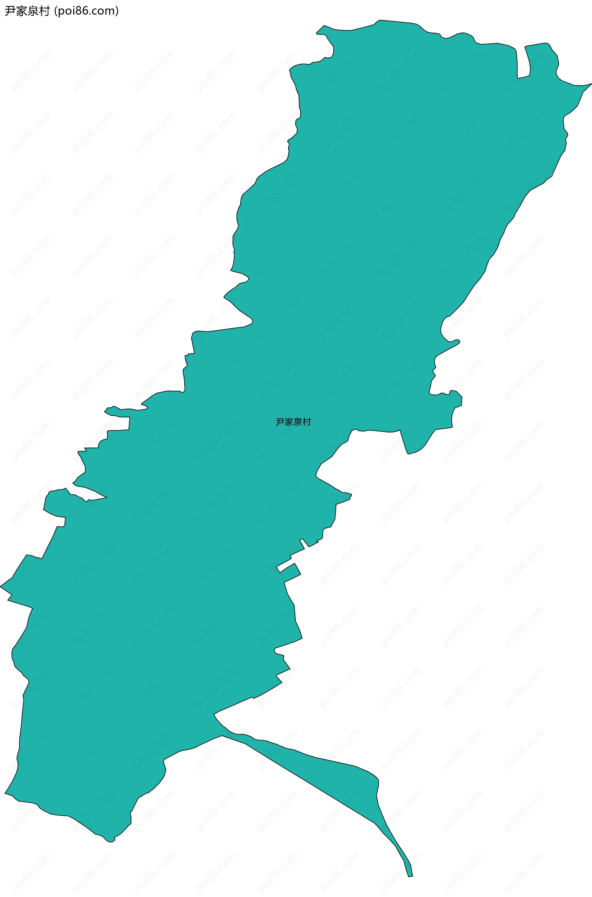 尹家泉村边界地图