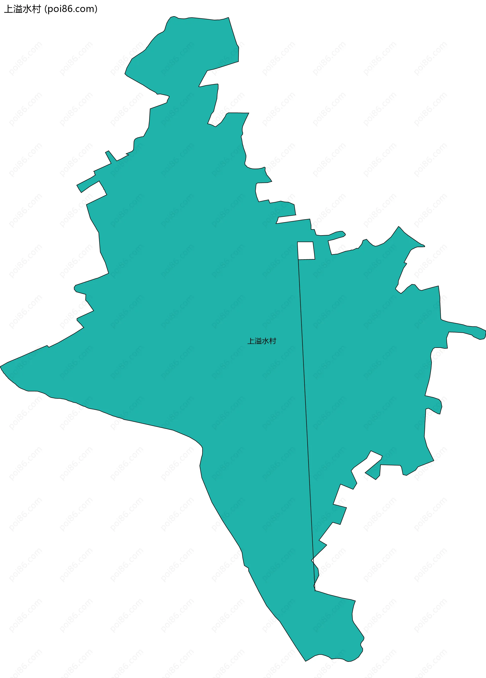 上溢水村边界地图