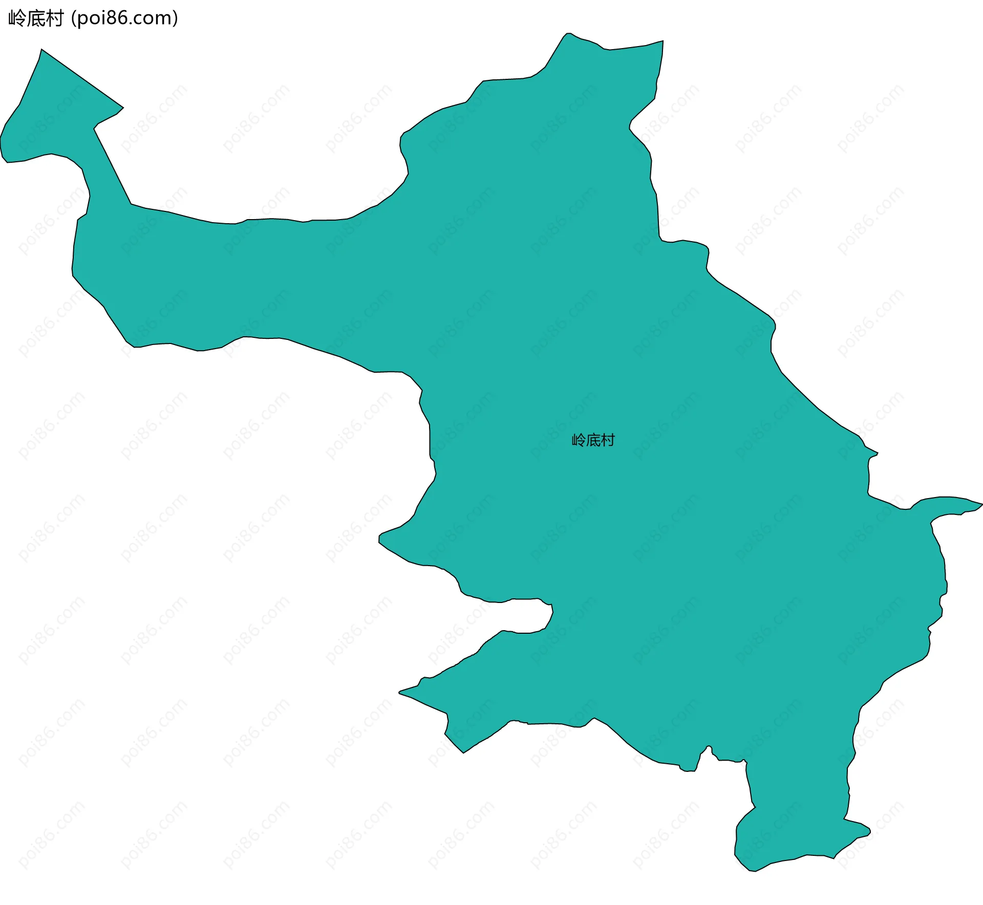 岭底村边界地图