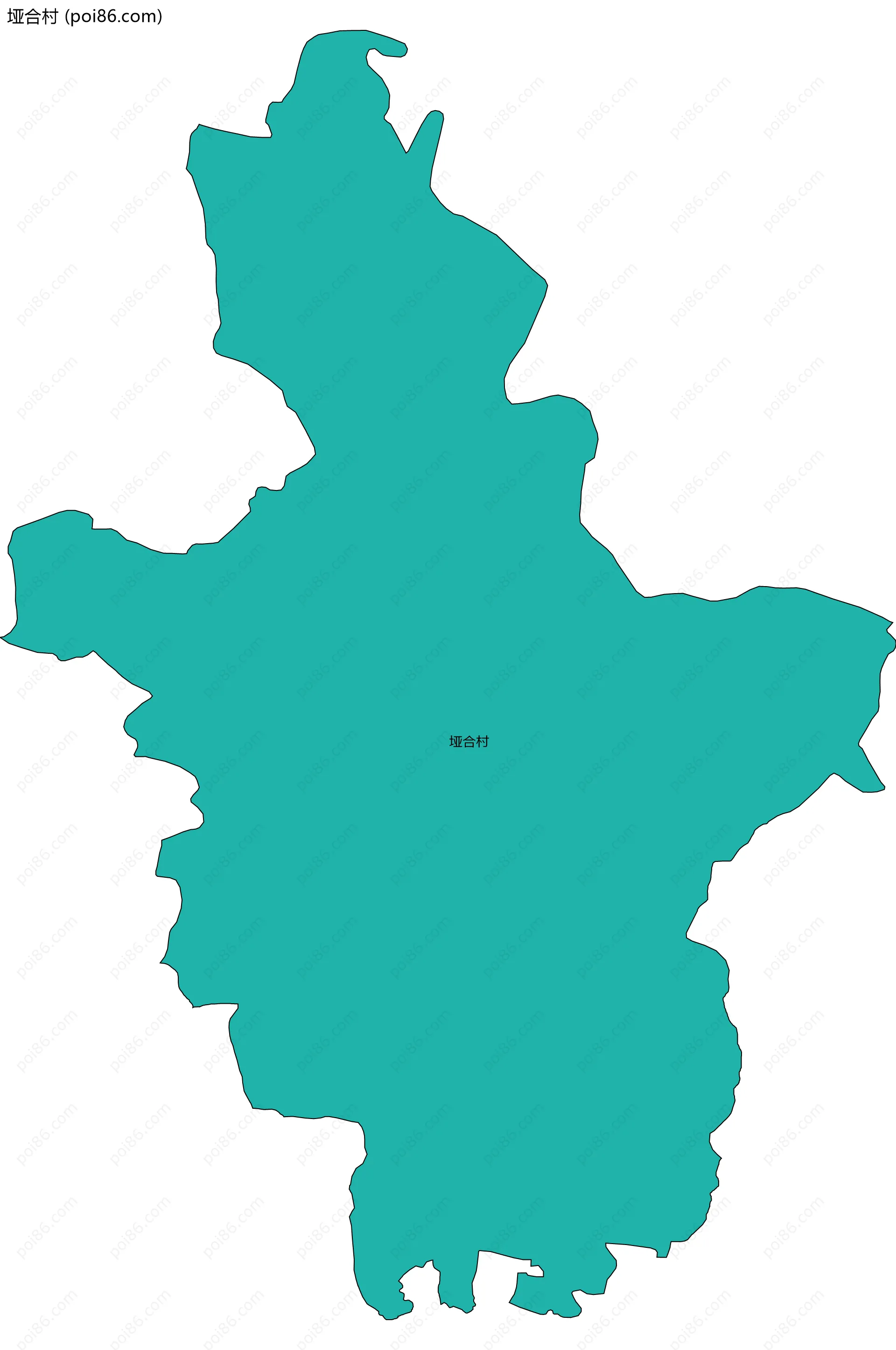 垭合村边界地图