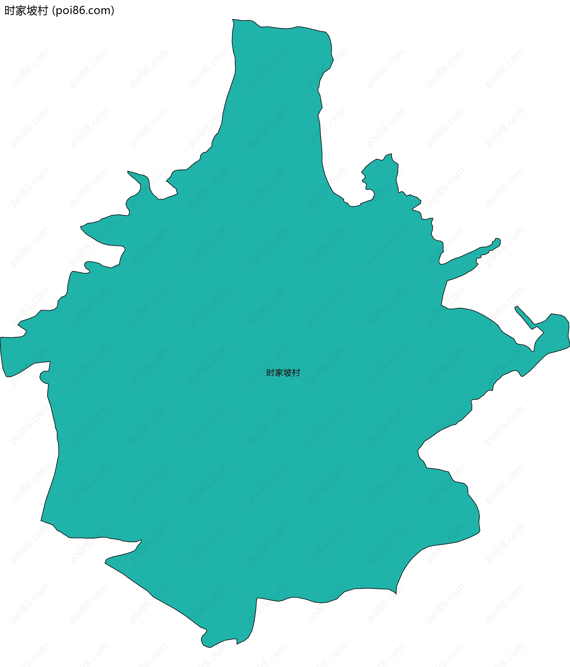 时家坡村边界地图