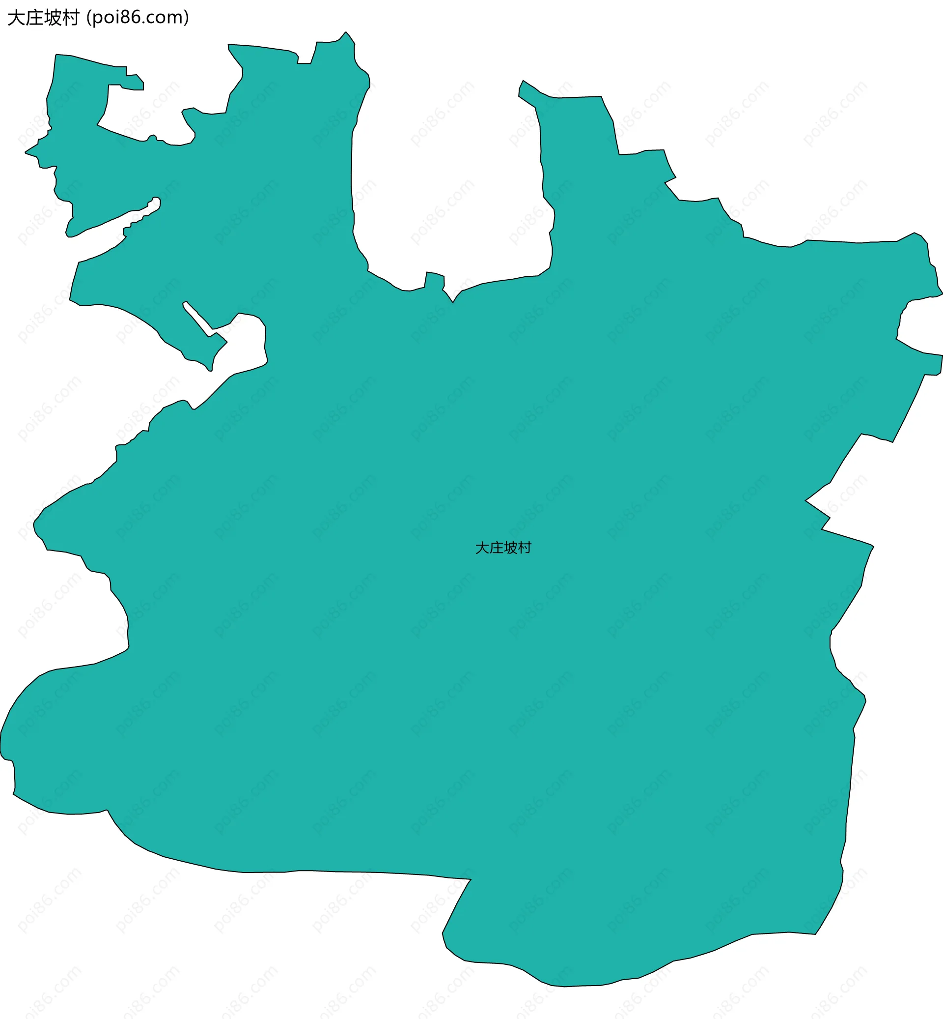 大庄坡村边界地图