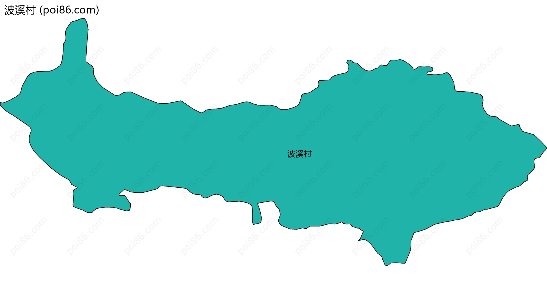 波溪村边界地图