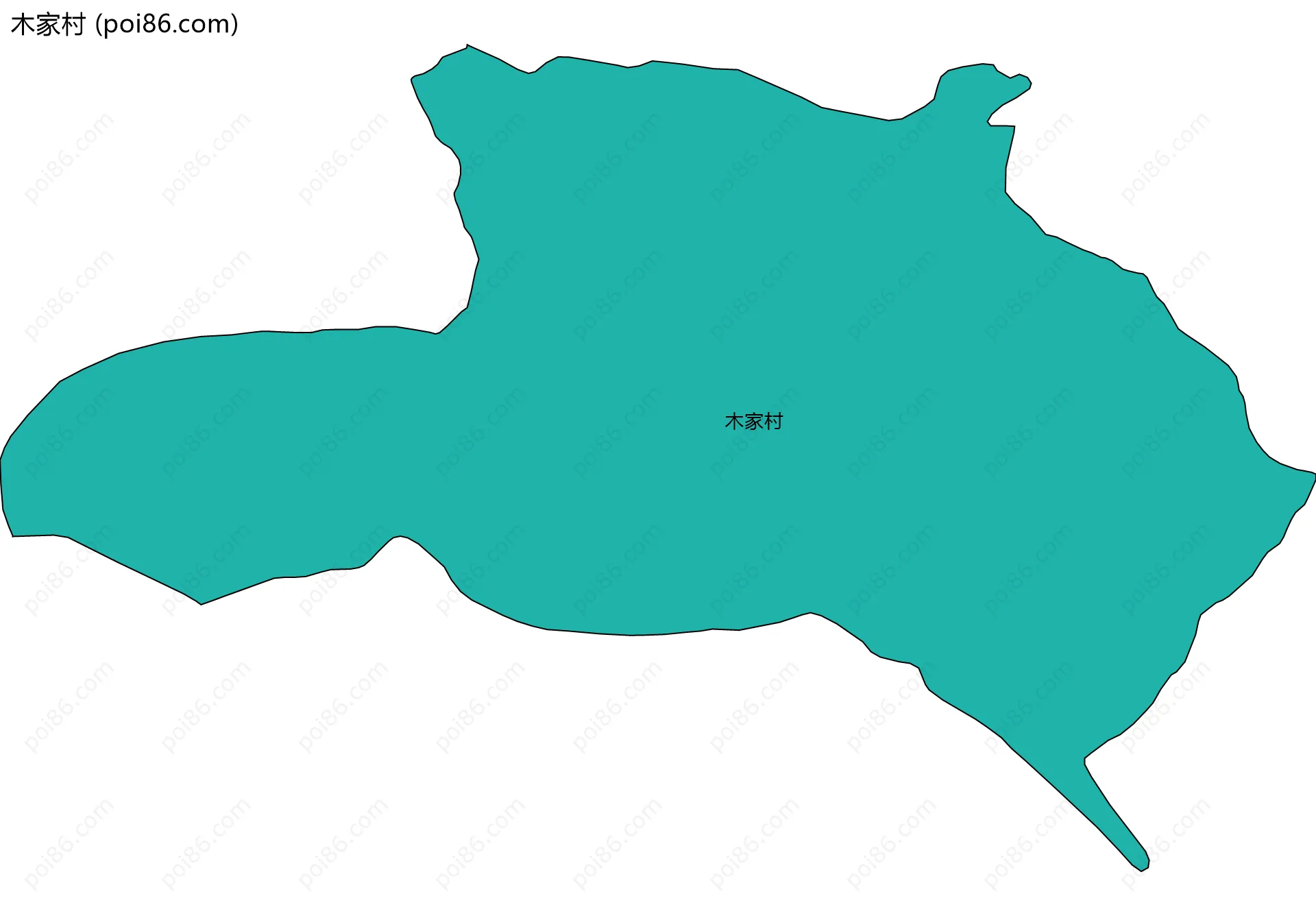 木家村边界地图