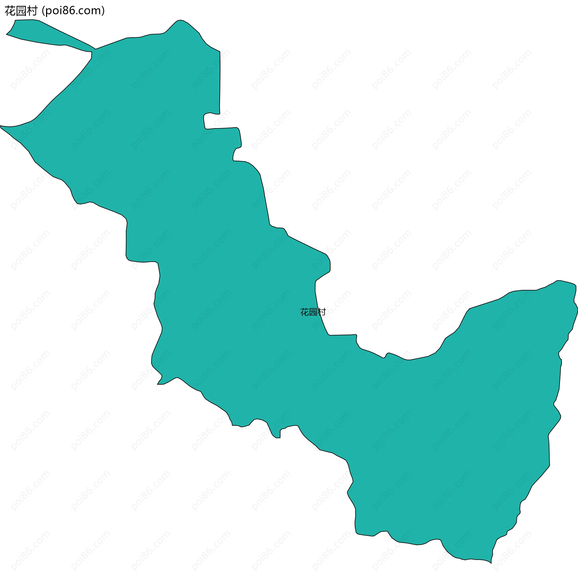 花园村边界地图