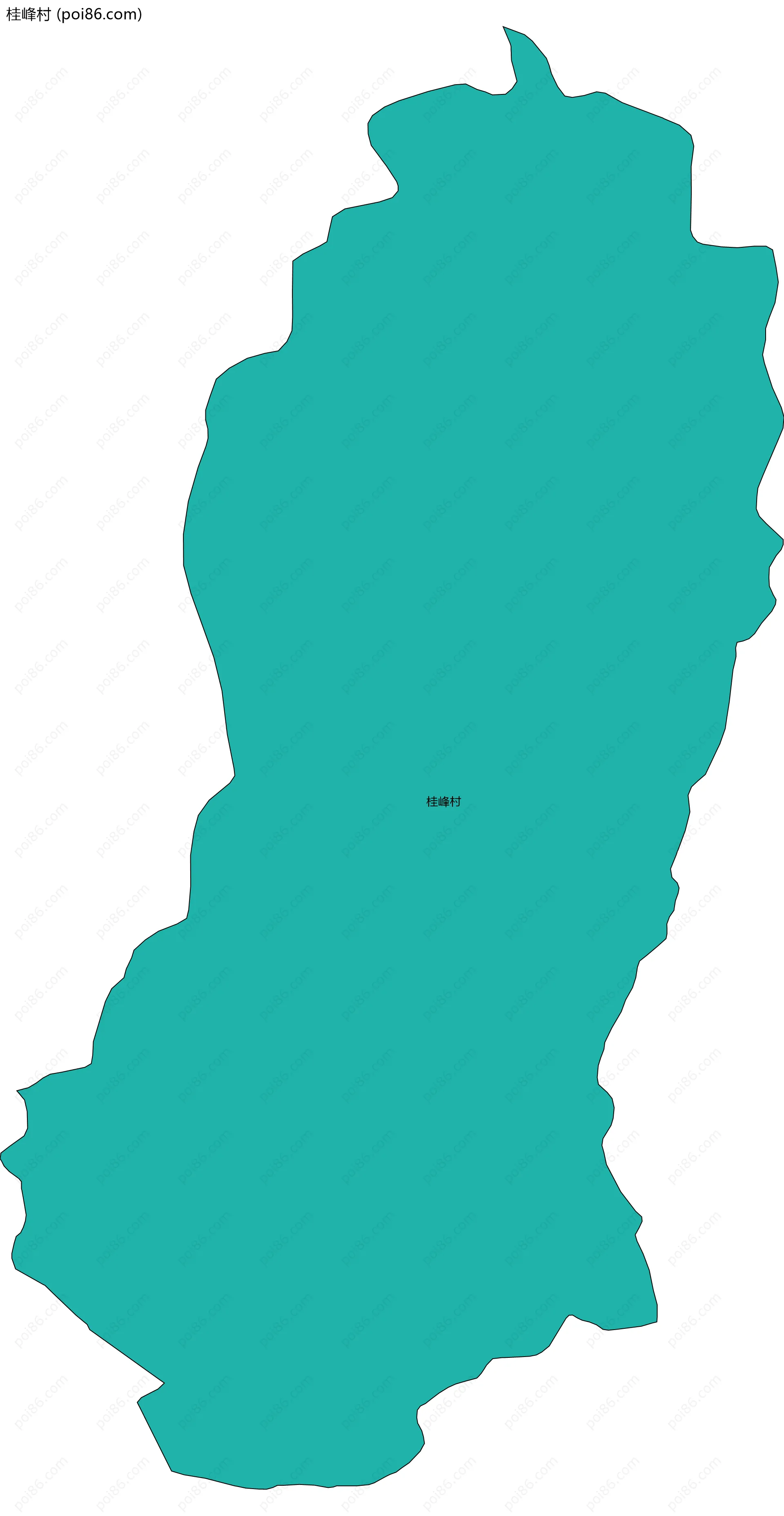 桂峰村边界地图