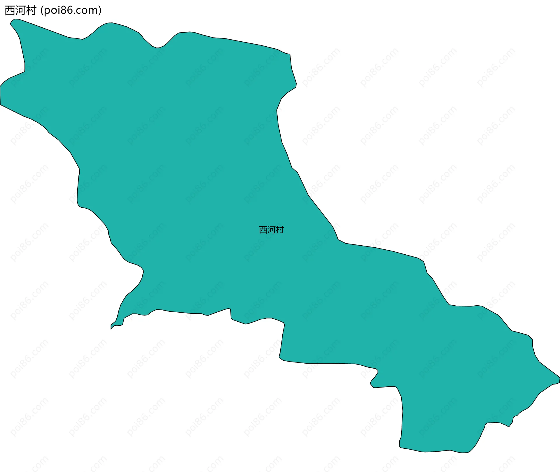 西河村边界地图