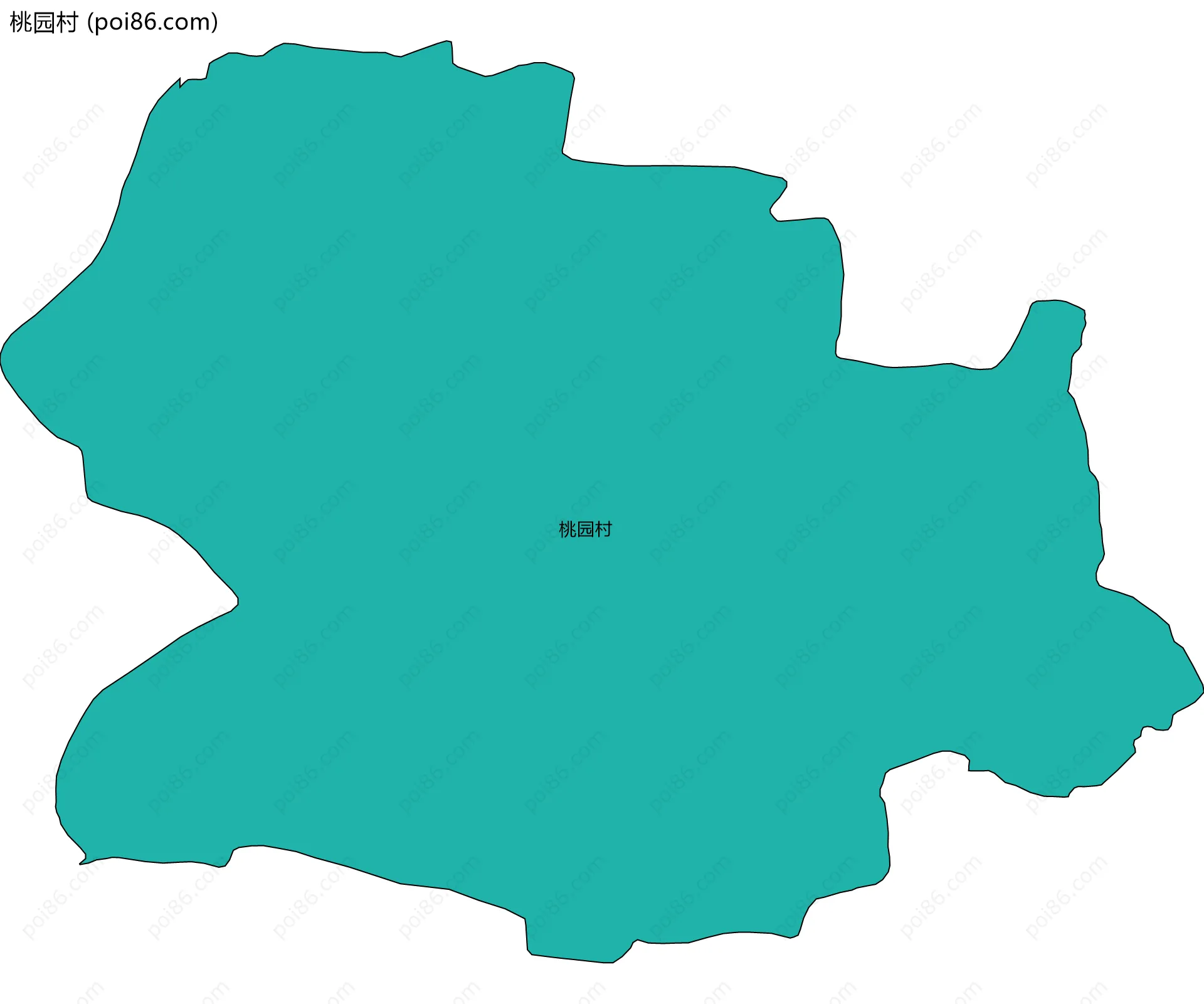 桃园村边界地图