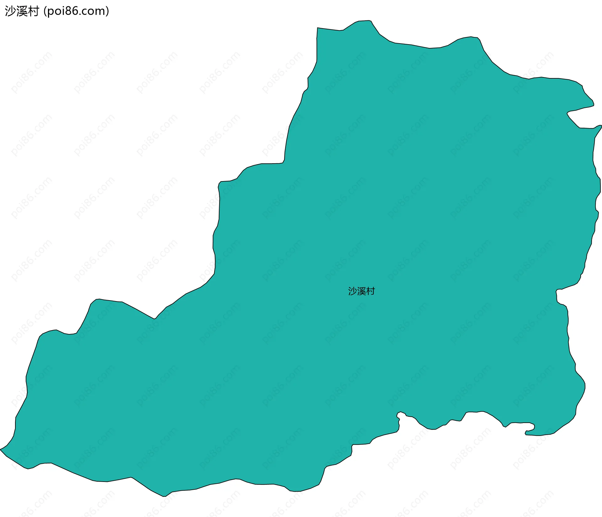 沙溪村边界地图