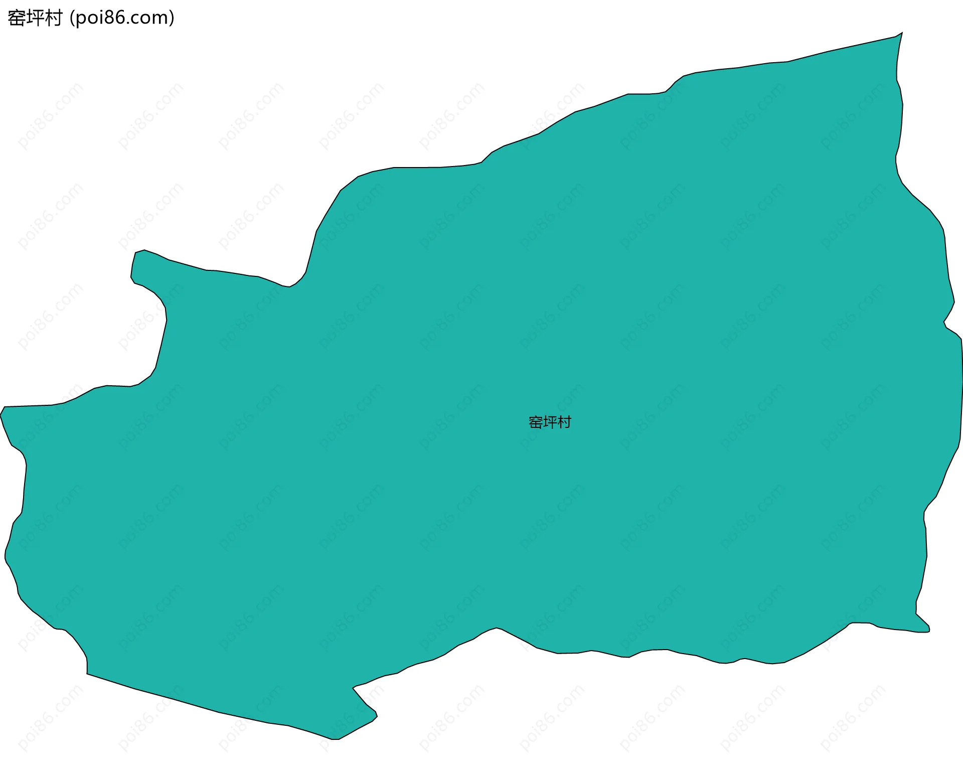 窑坪村边界地图