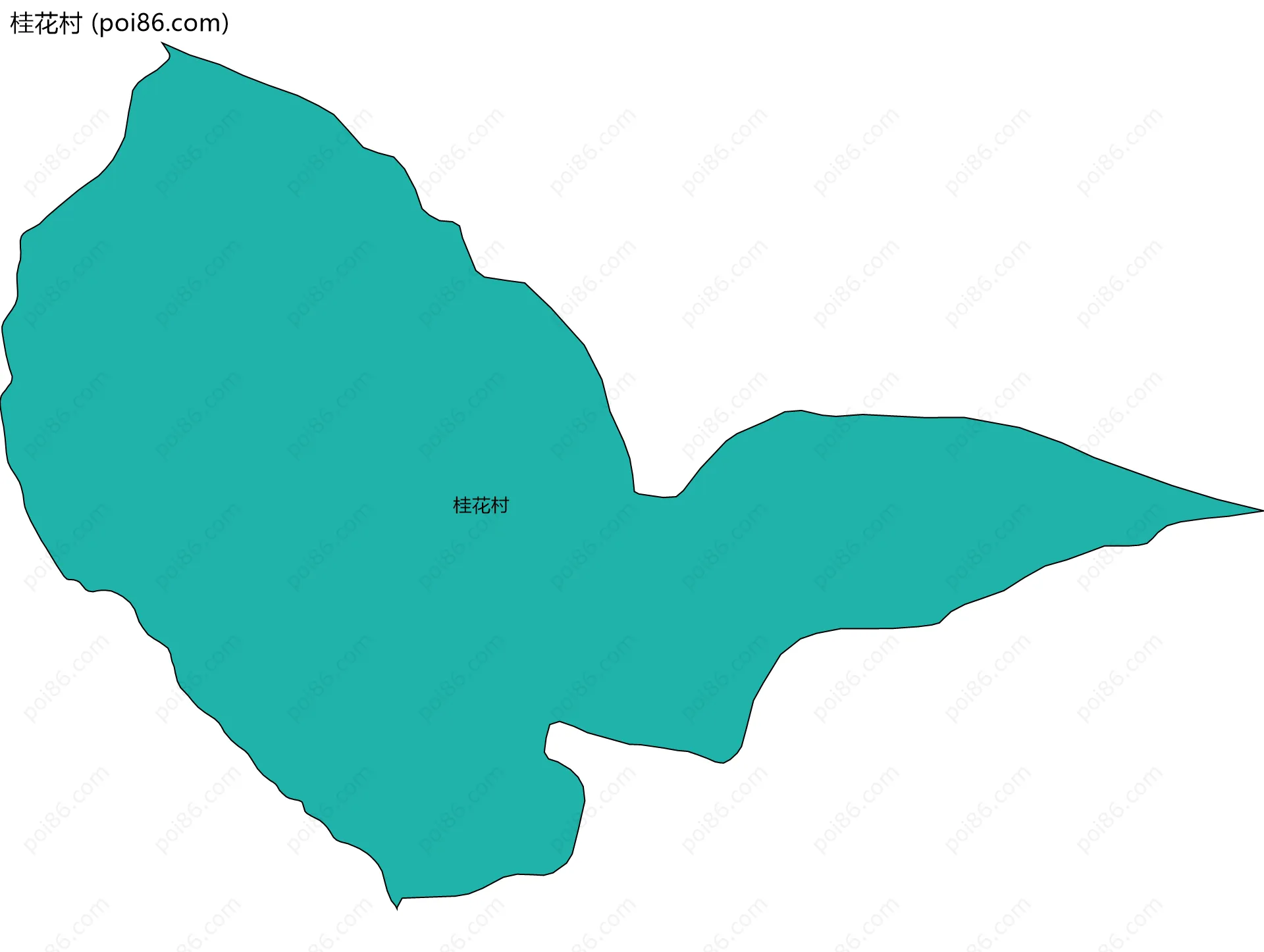 桂花村边界地图