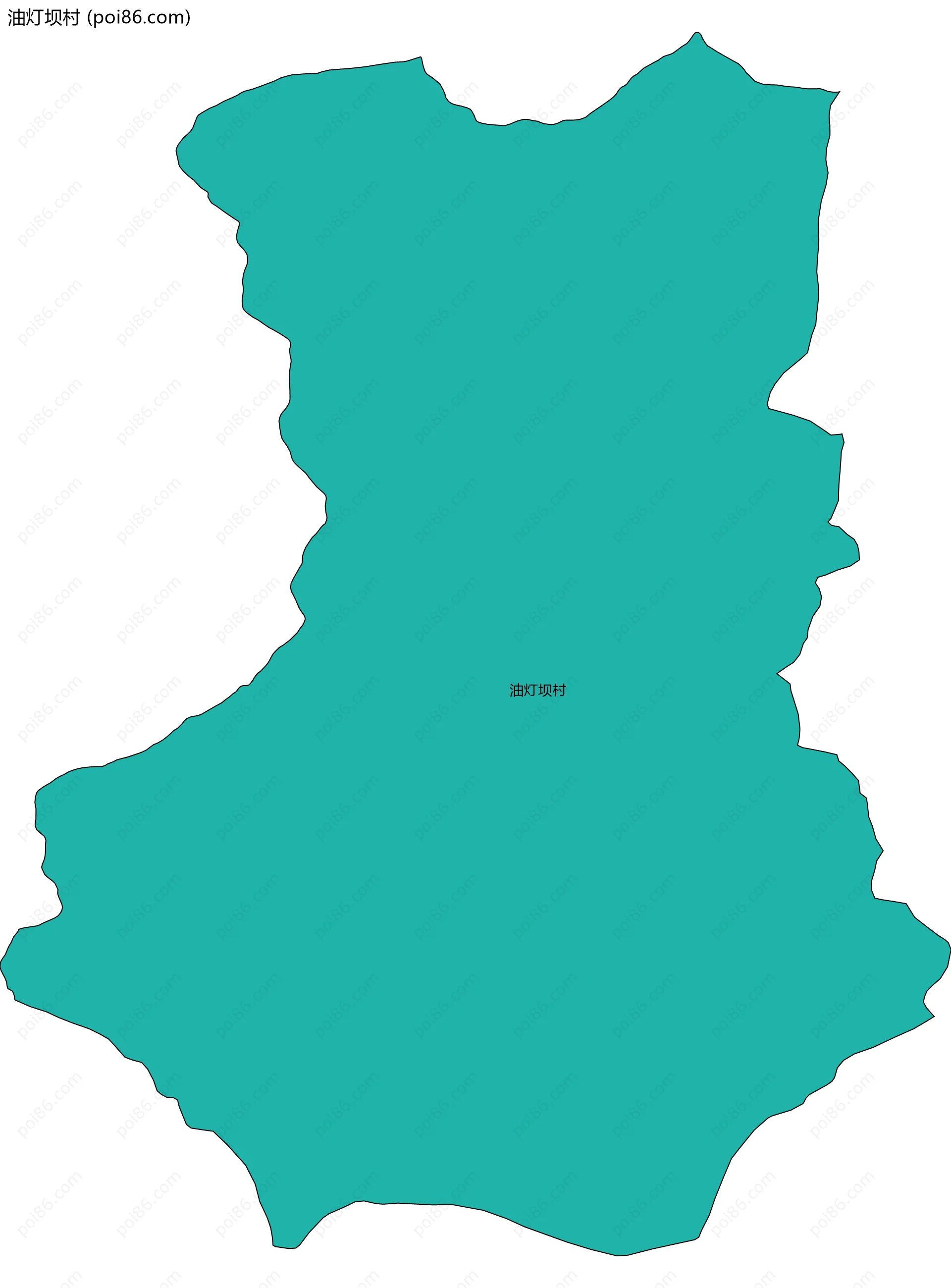 油灯坝村边界地图