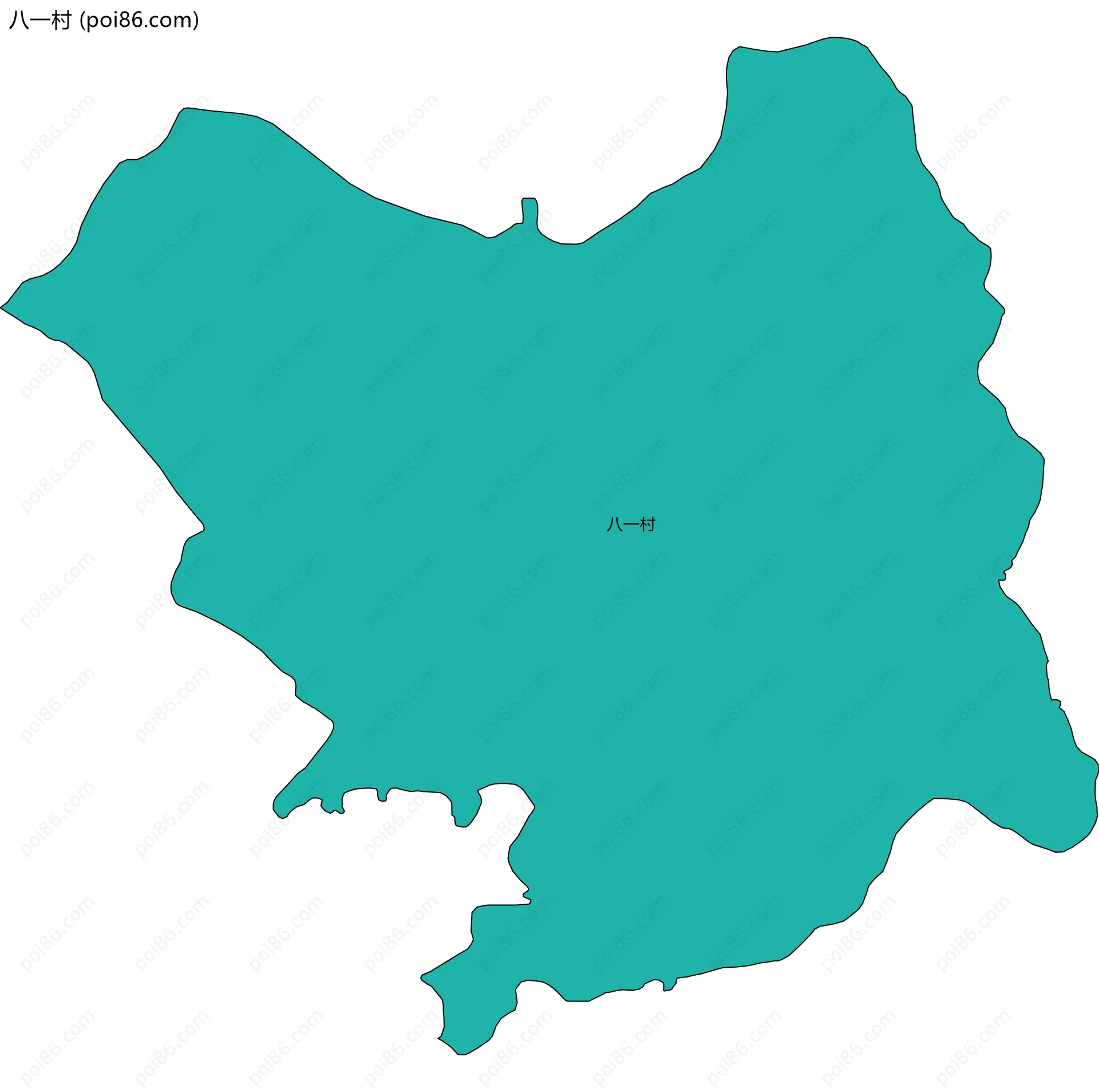 八一村边界地图