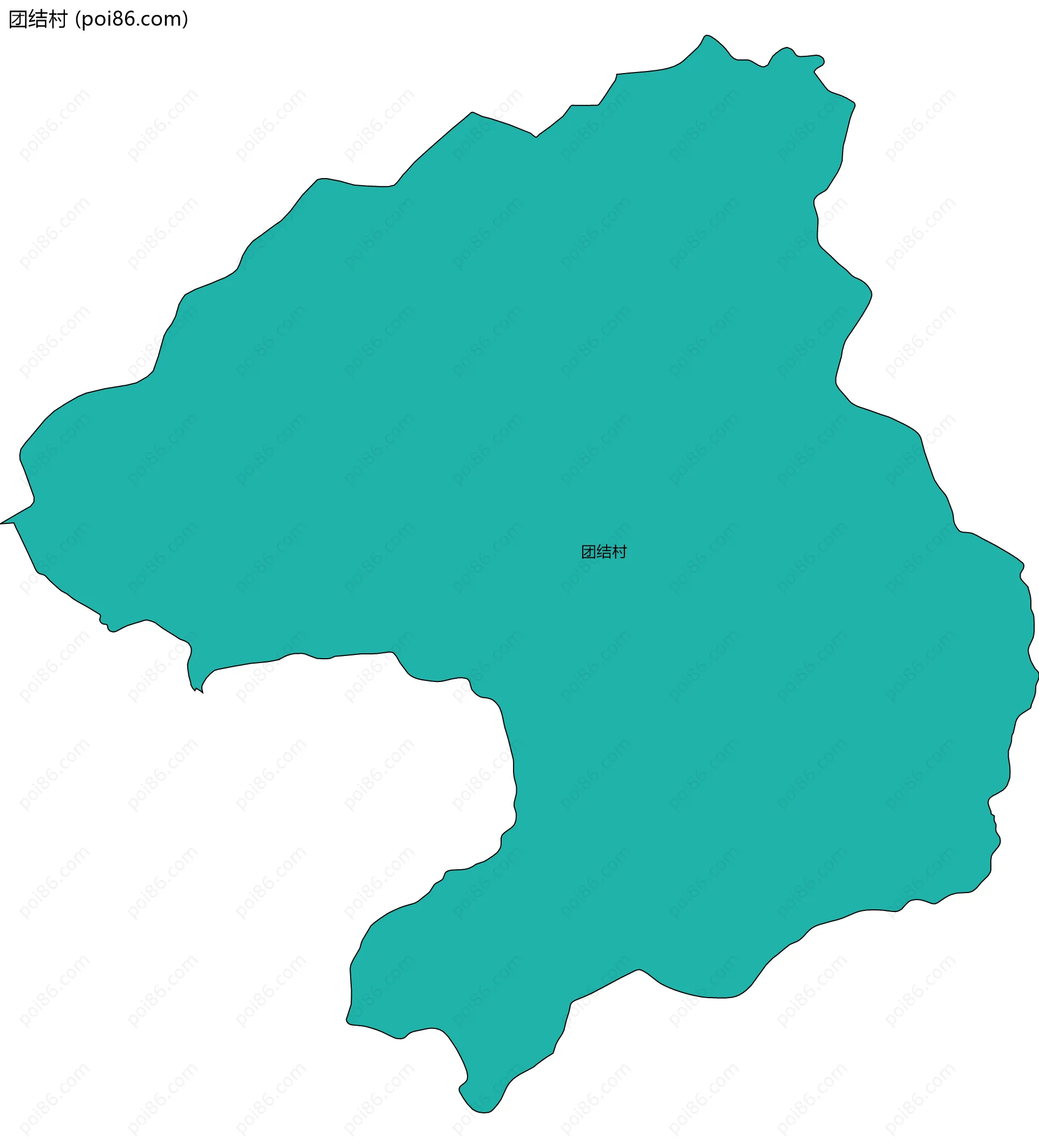 团结村边界地图